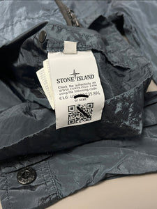 Stone Island Green Blue Nylon Metal Shimmer Overshirt - Small