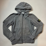 Load image into Gallery viewer, Stone Island Grey Zip Up Cotton Hoodie- Large
