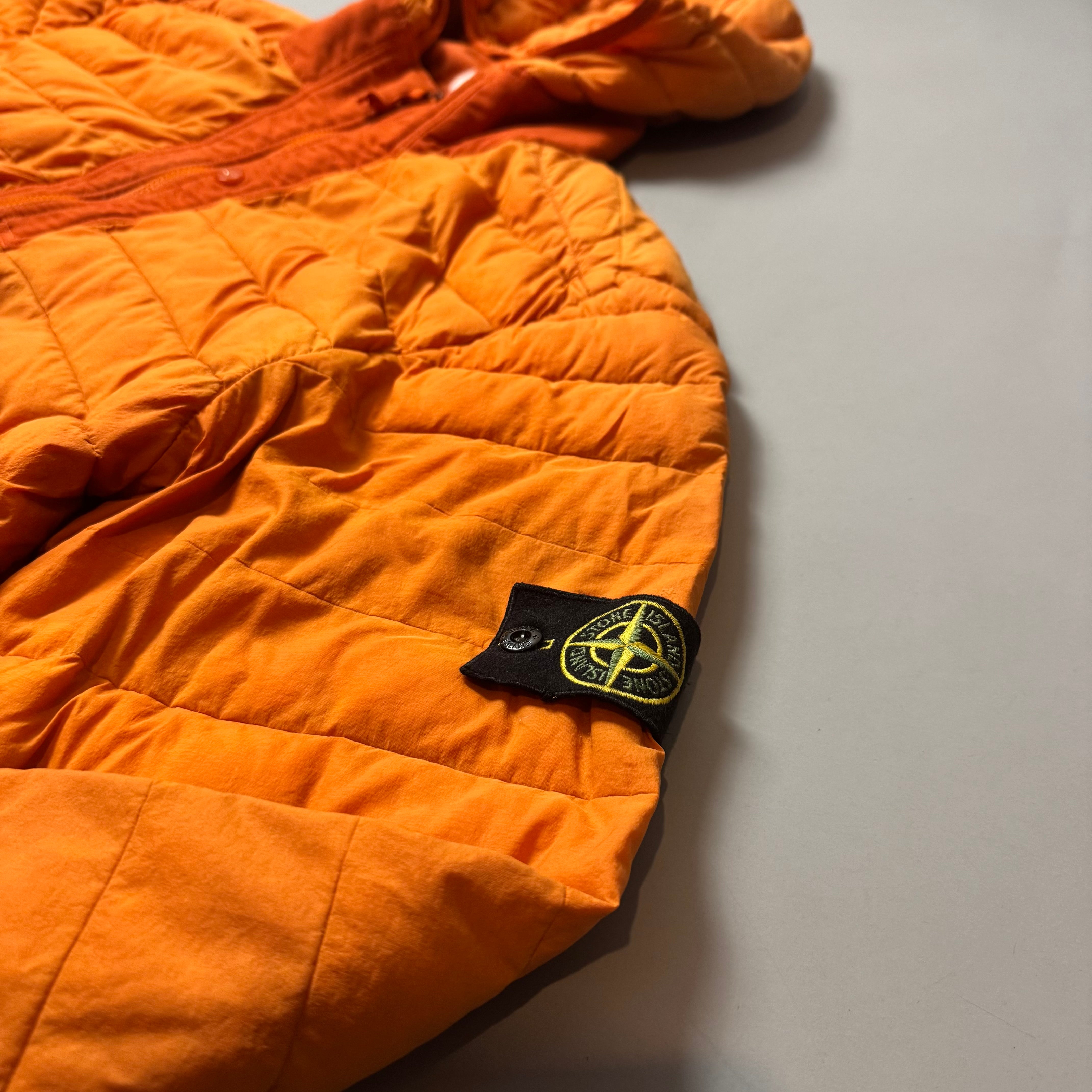 Stone Island Orange Loom Woven Down Chambers Stretch Nylon-Tc Jacket - XL