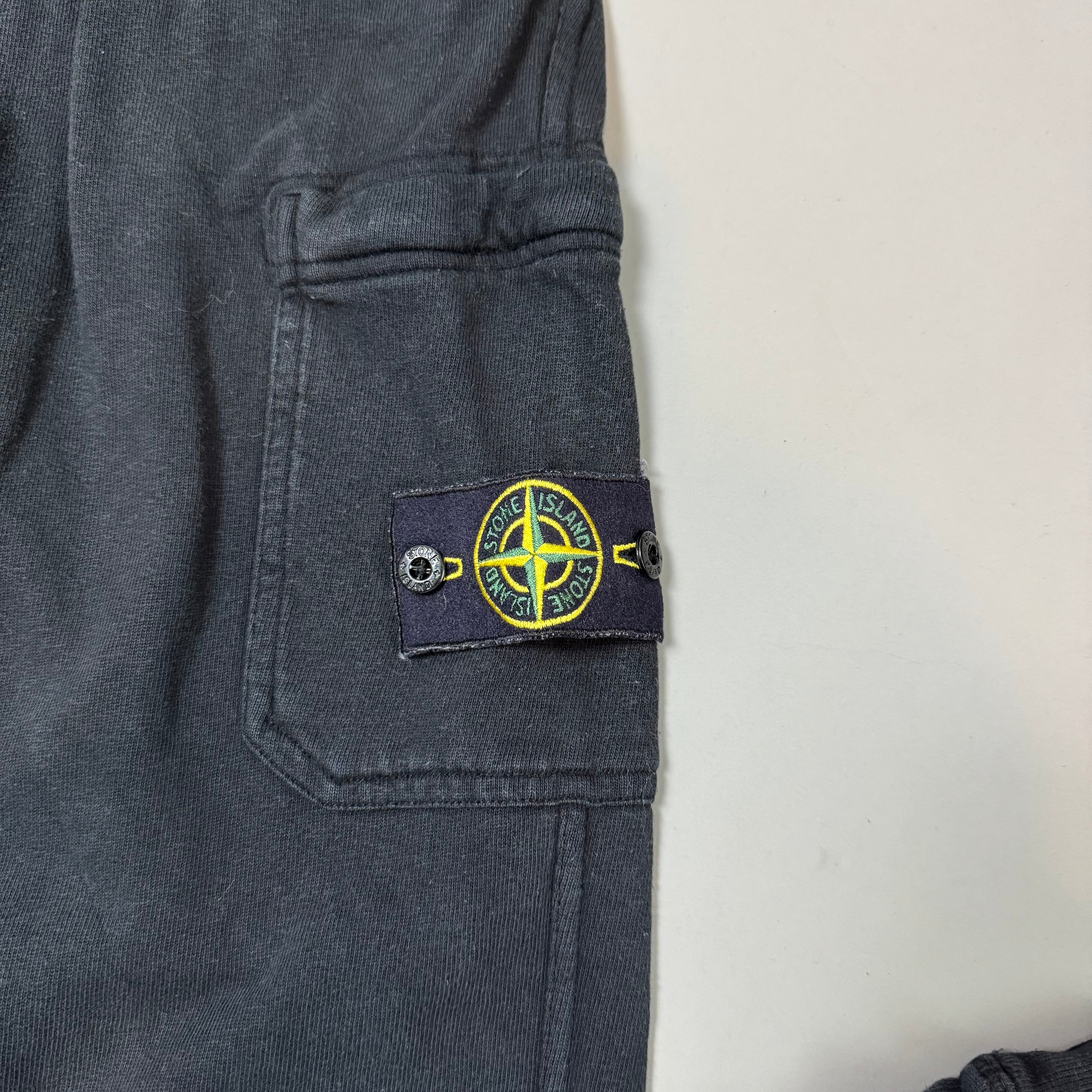 Stone Island Navy Blue Joggers - Large