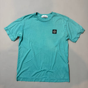Stone Island Teal Plain T-shirt - Small