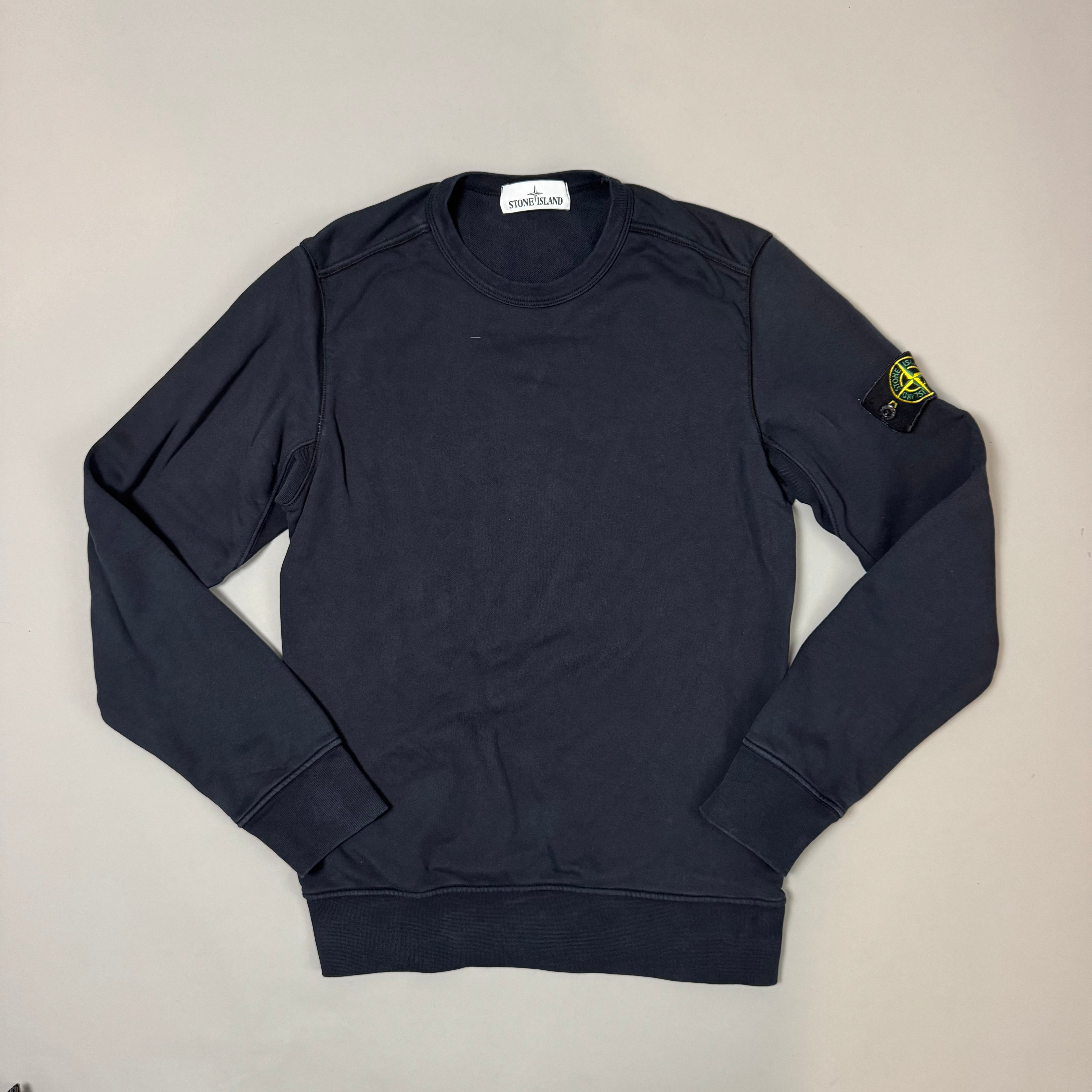 Stone Island Navy Blue Sweatshirt - Small