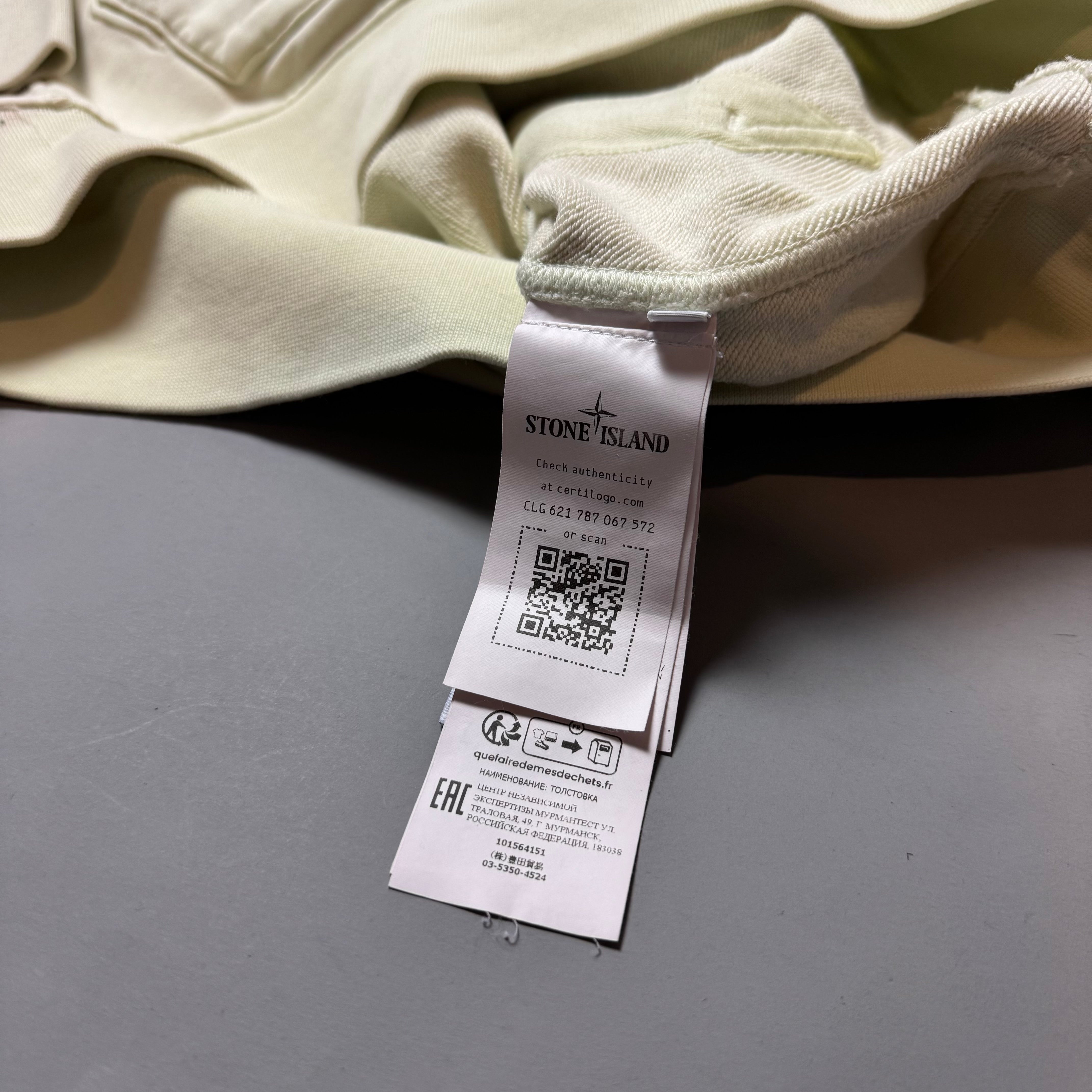 Stone Island Light Green Hoodie - Small