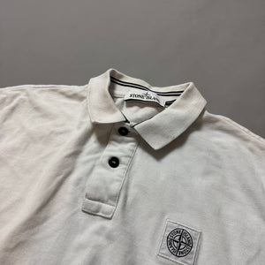 Stone Island White Polo Shirt - Medium