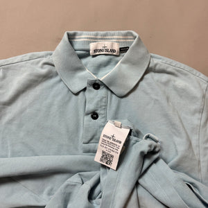 Stone Island Light Blue Polo Shirt - Medium