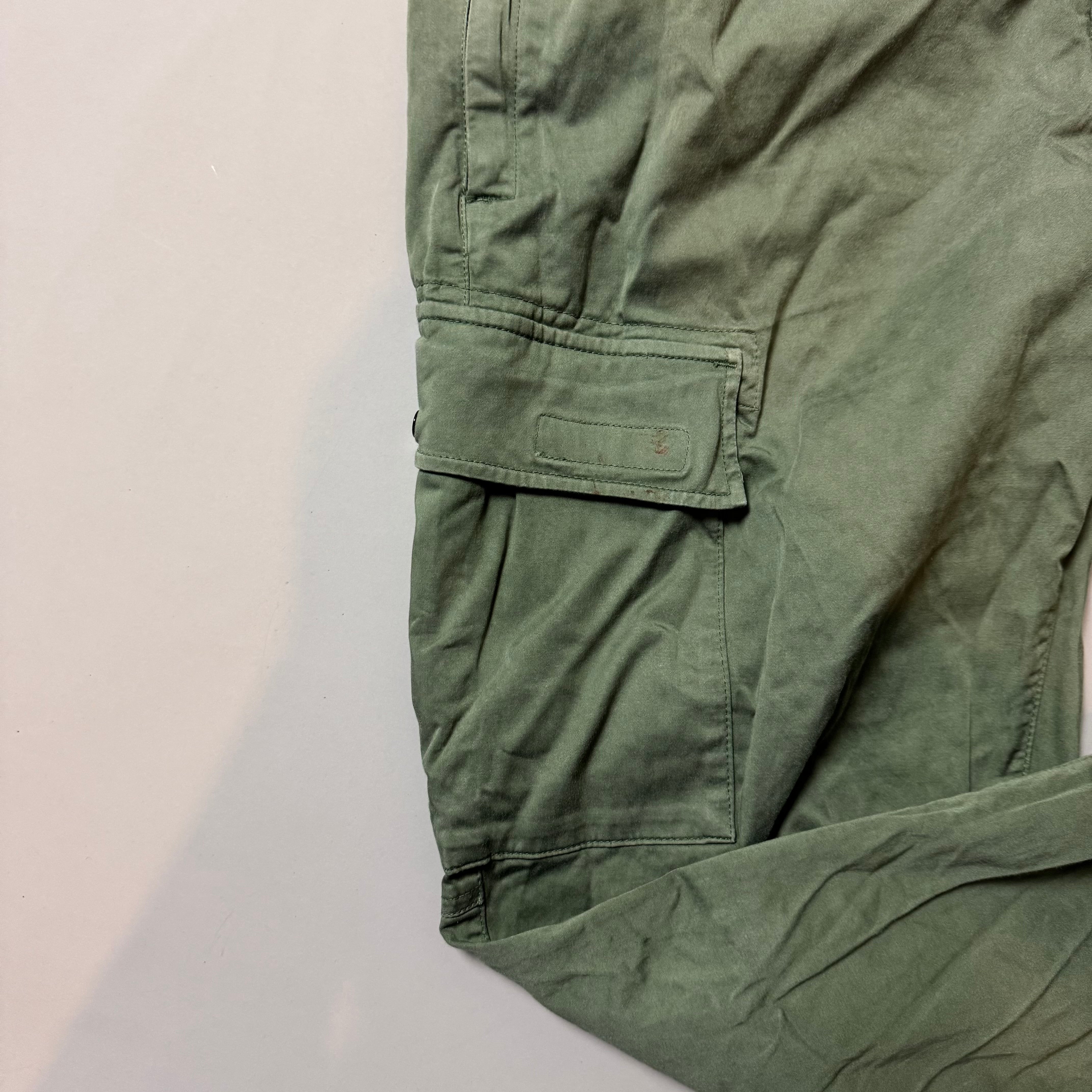 Stone Island Sage Green RE-T Cargo Trousers - W36