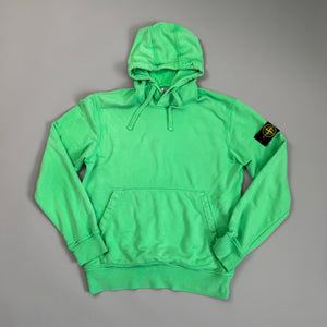 Stone Island Bright Green Hoodie - Large