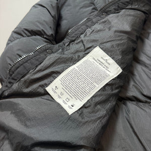 Stone Island Black Garment Dyed Crinkle Reps Long Parka Jacket - XXL