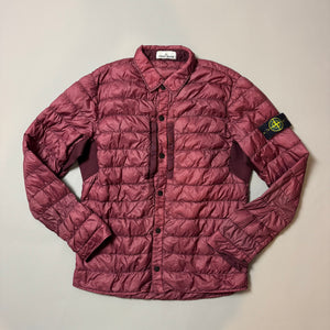 Stone Island Red Garment Dyed Micro Yarn Down Jacket - Large