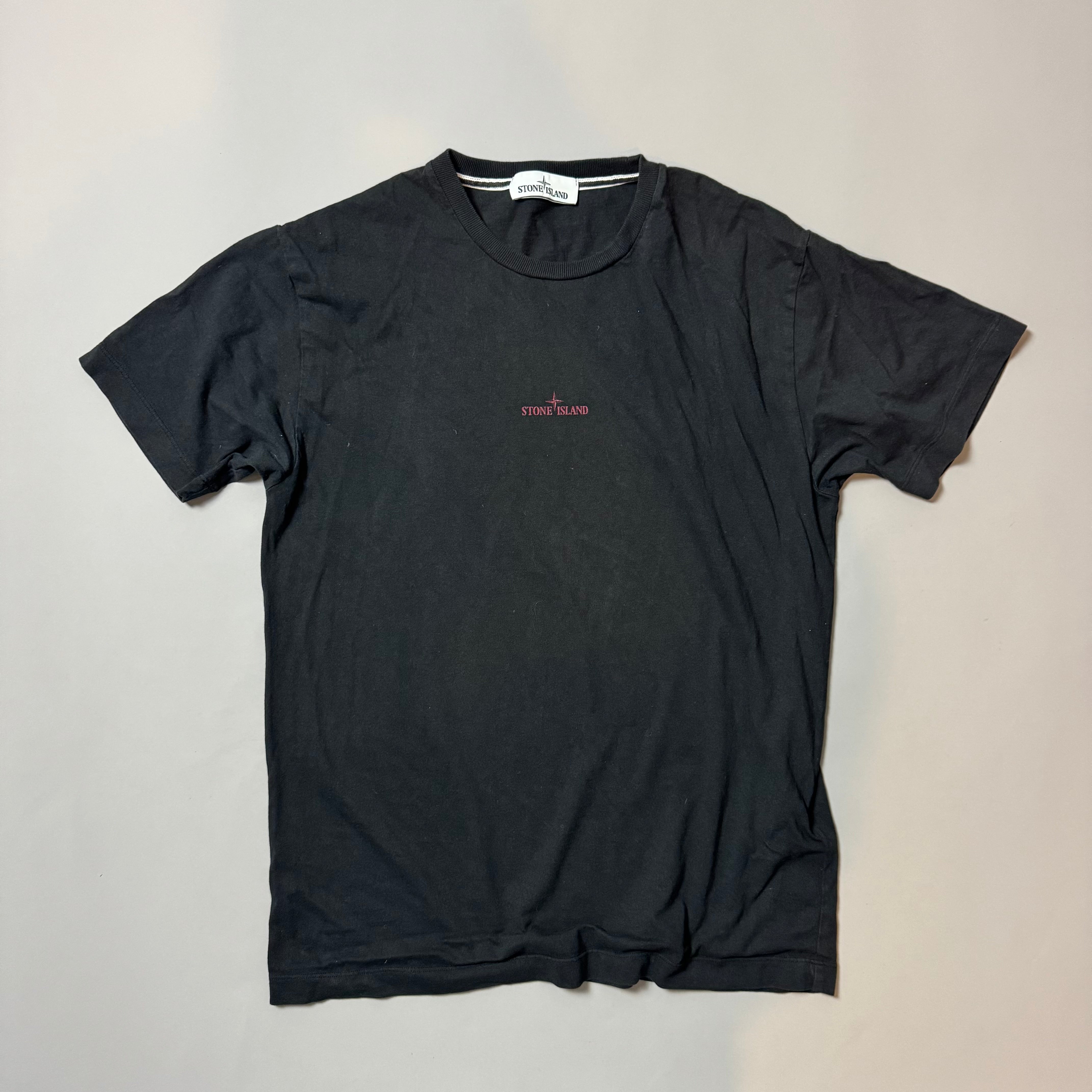 Stone Island Black Print T-shirt - Large