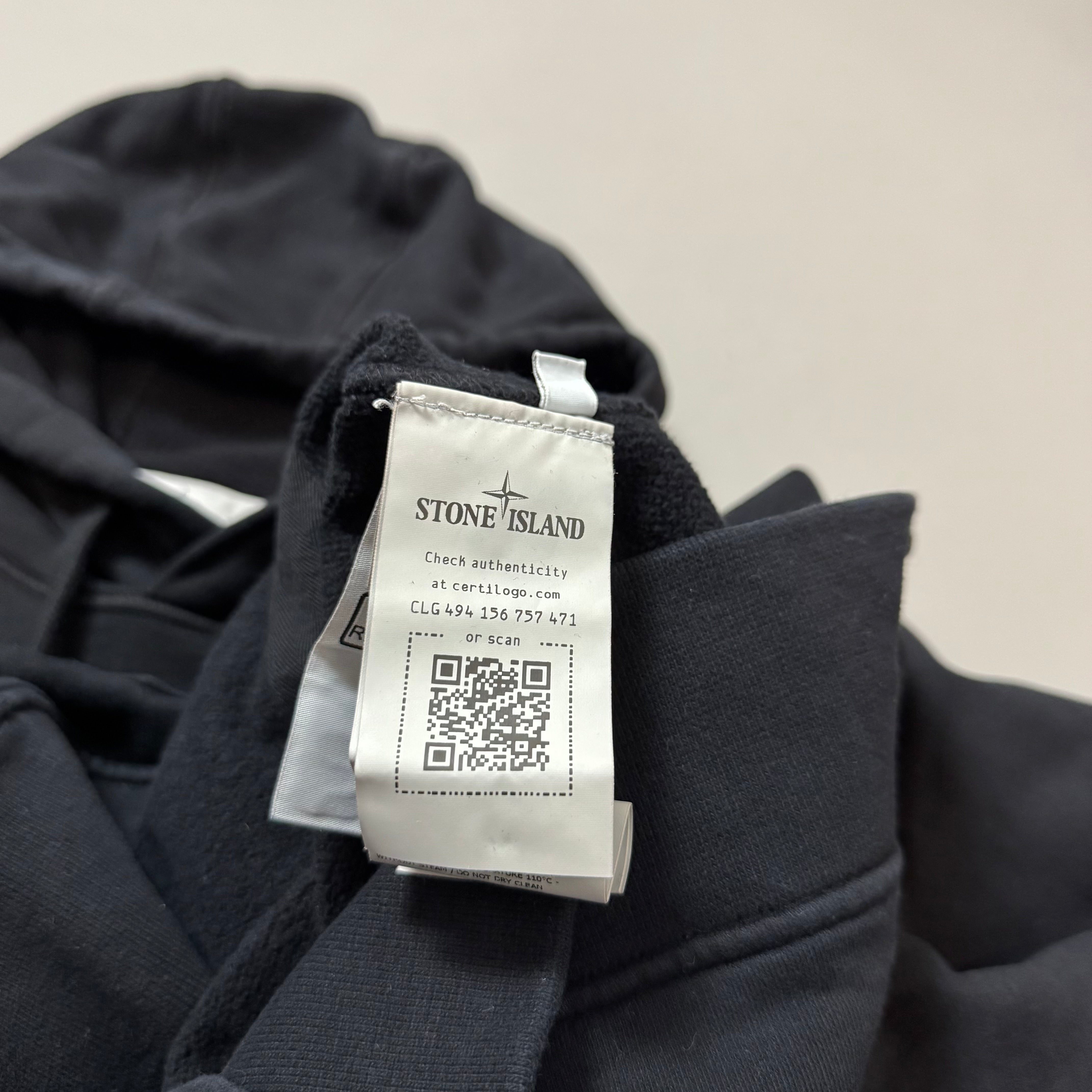 Stone Island Navy Hoodie - Small