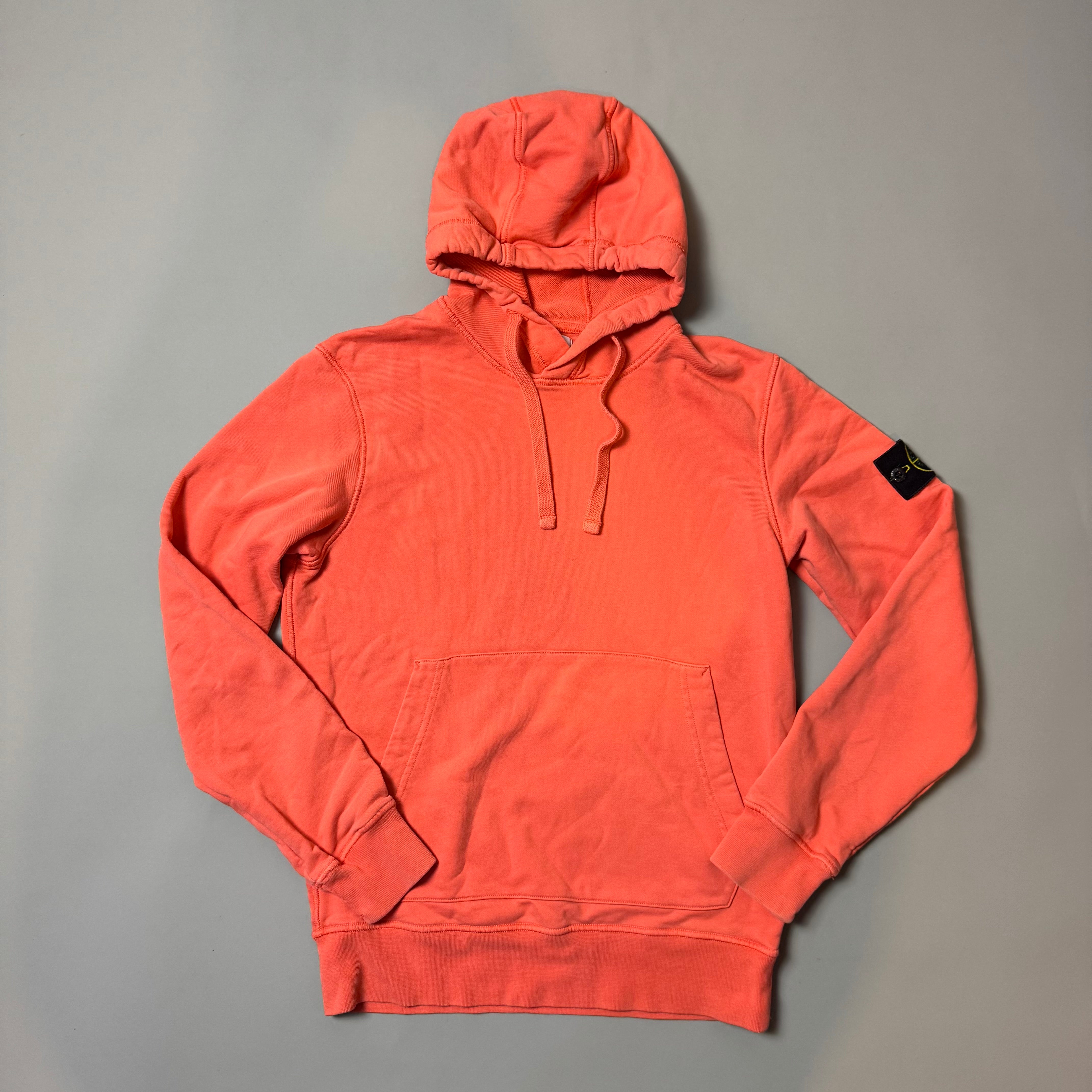Stone Island Orange Hoodie - Small