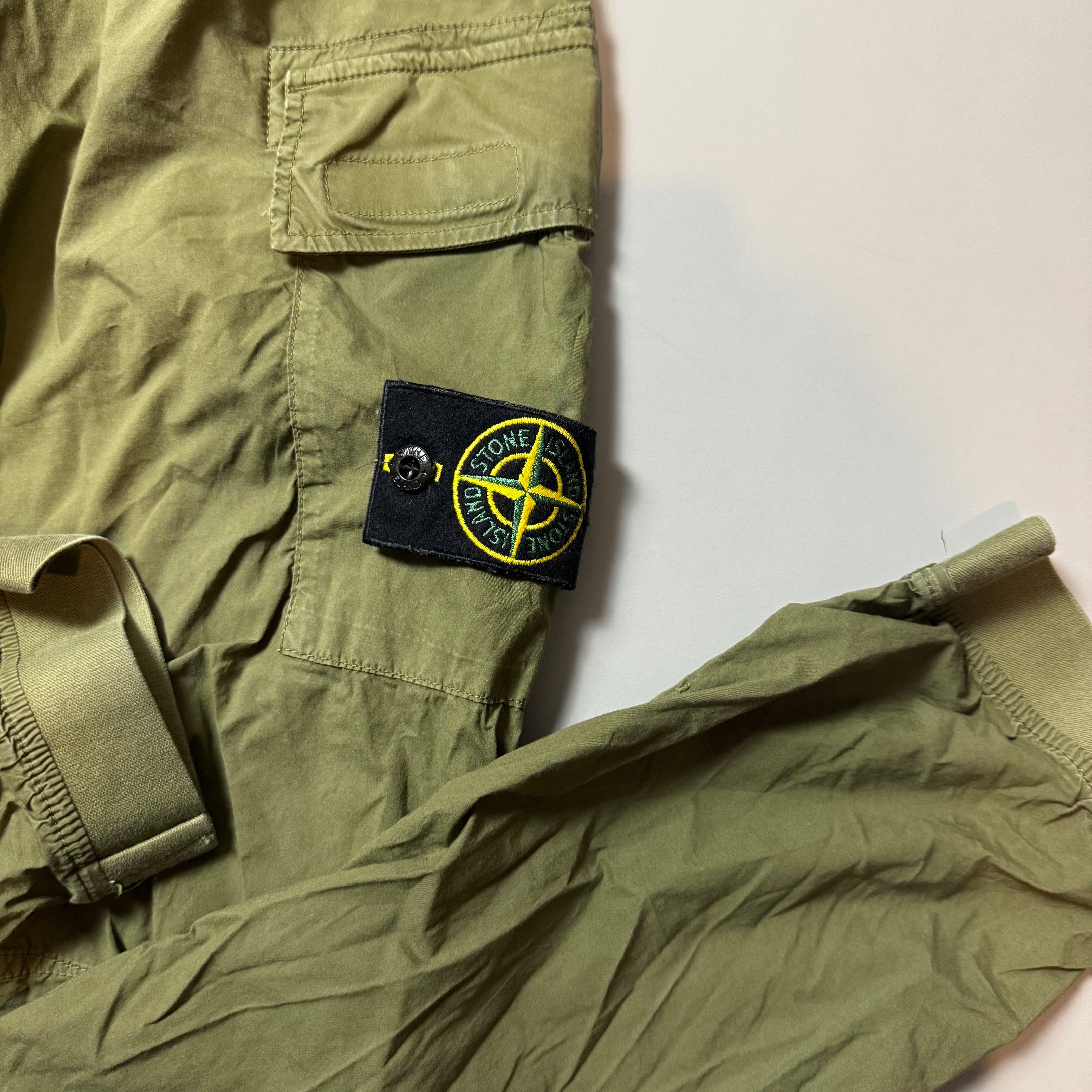 Stone Island Green Cargo Trousers - W30