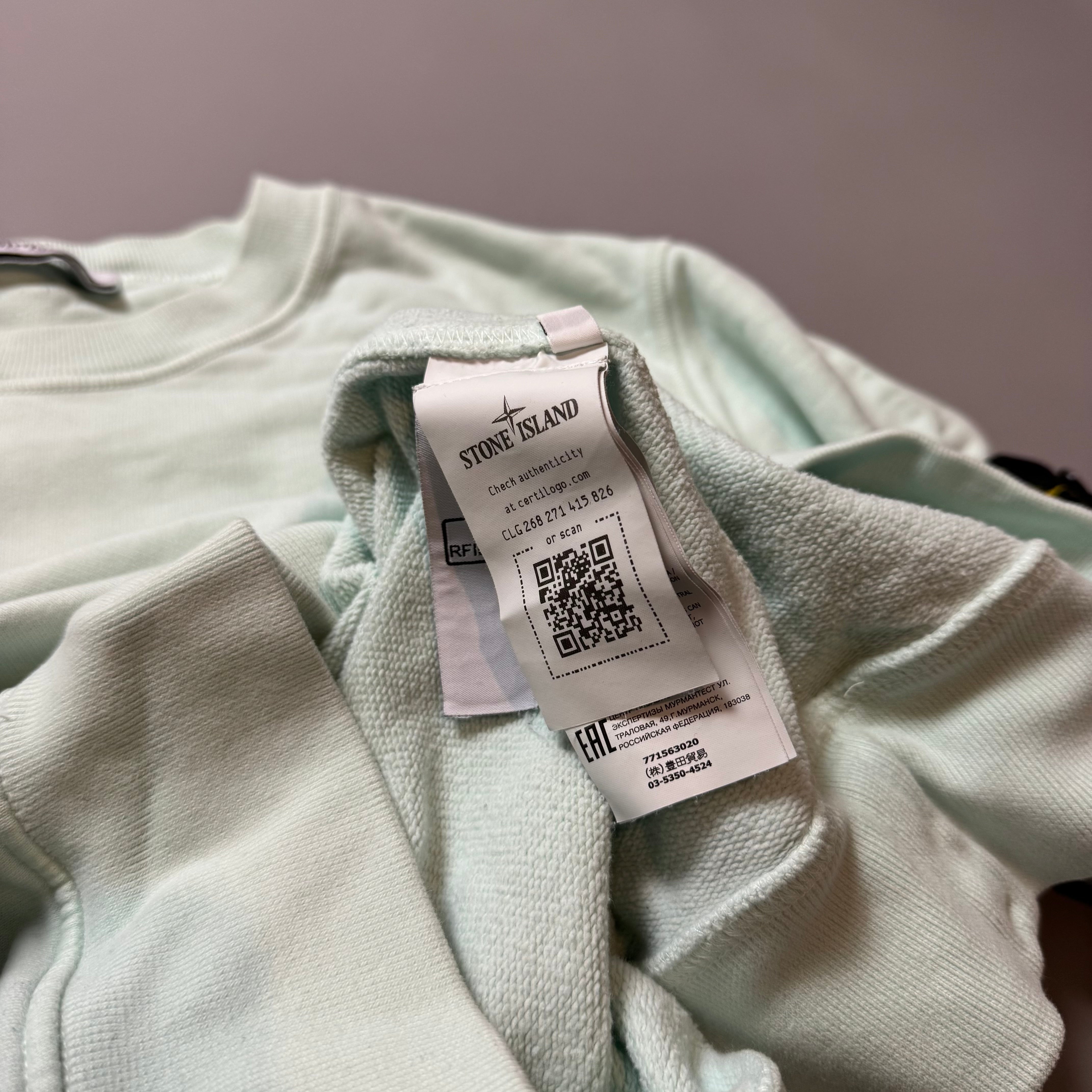 Stone Island Aqua Sweatshirt - Large