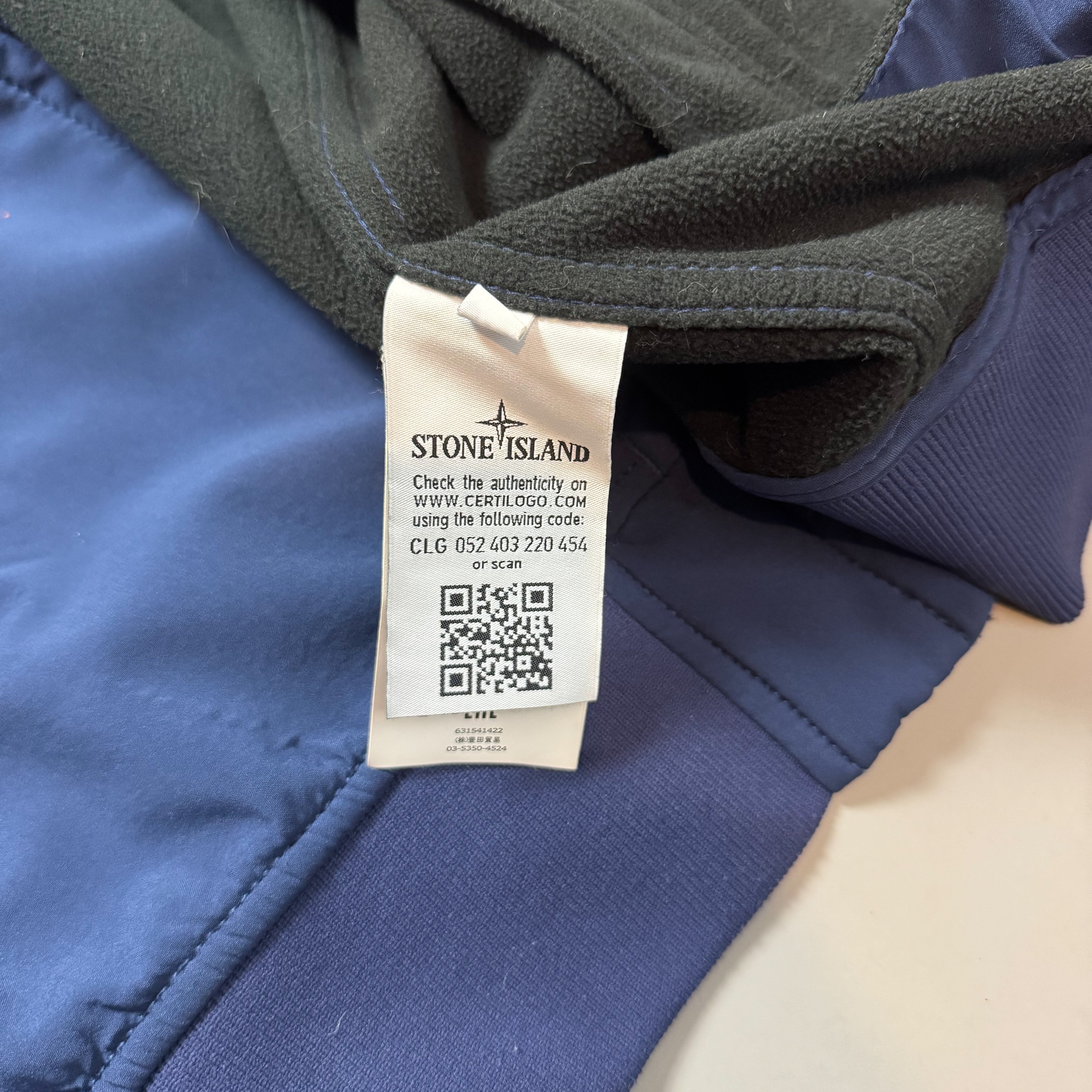 Stone Island Blue Soft Shell R - Large