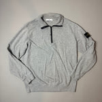 Load image into Gallery viewer, Stone Island 1/4 Zip Grey Cotton Sweatshirt- XXL
