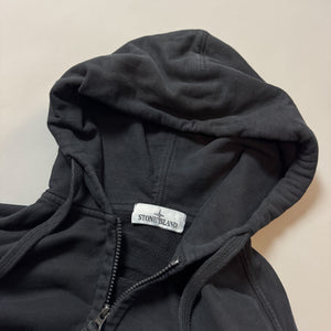 Stone Island Black Zip Up Hoodie - Medium