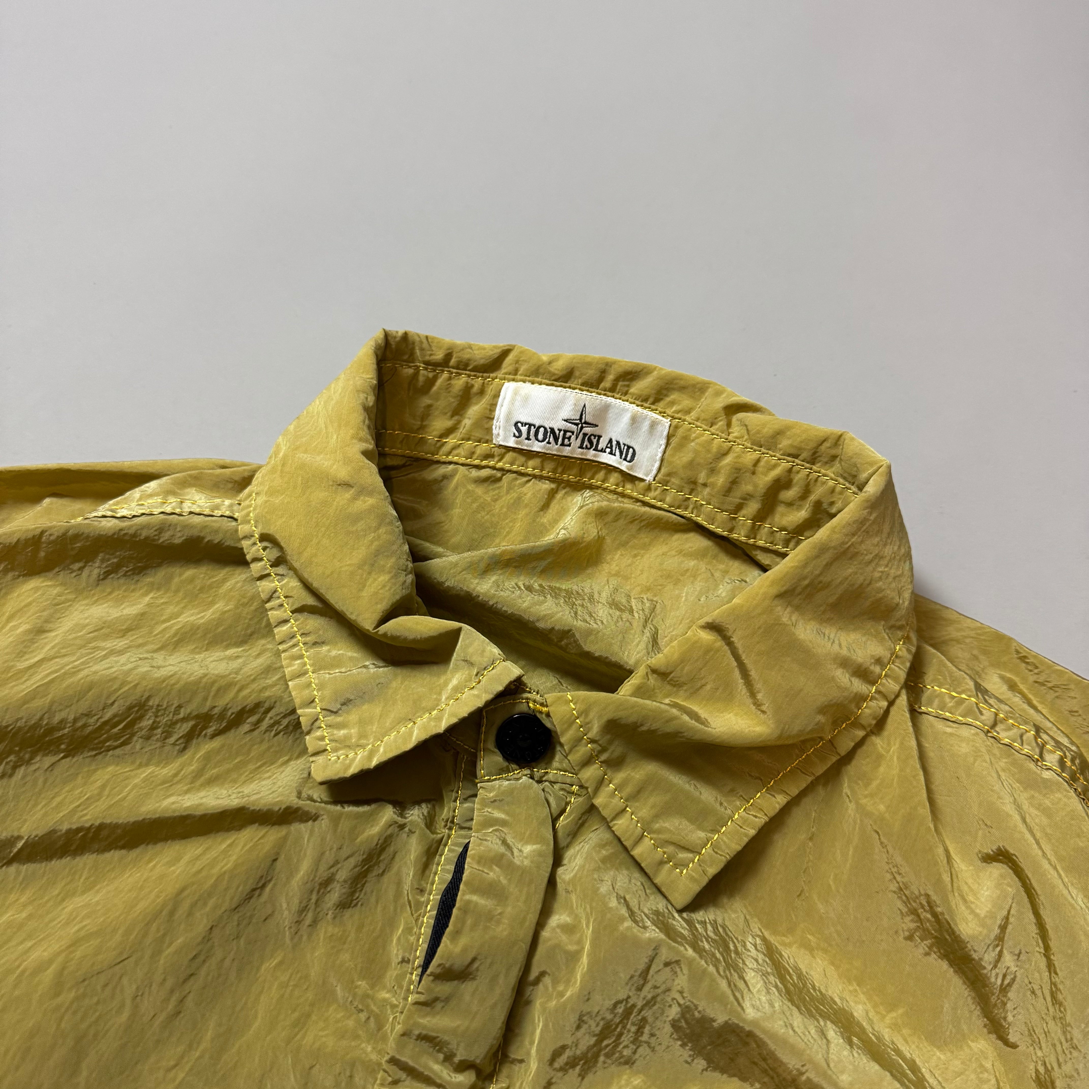 Stone Island Gold Nylon Metal Shimmer Overshirt - XL