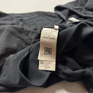 Stone Island Black Zip Up Hoodie - Medium