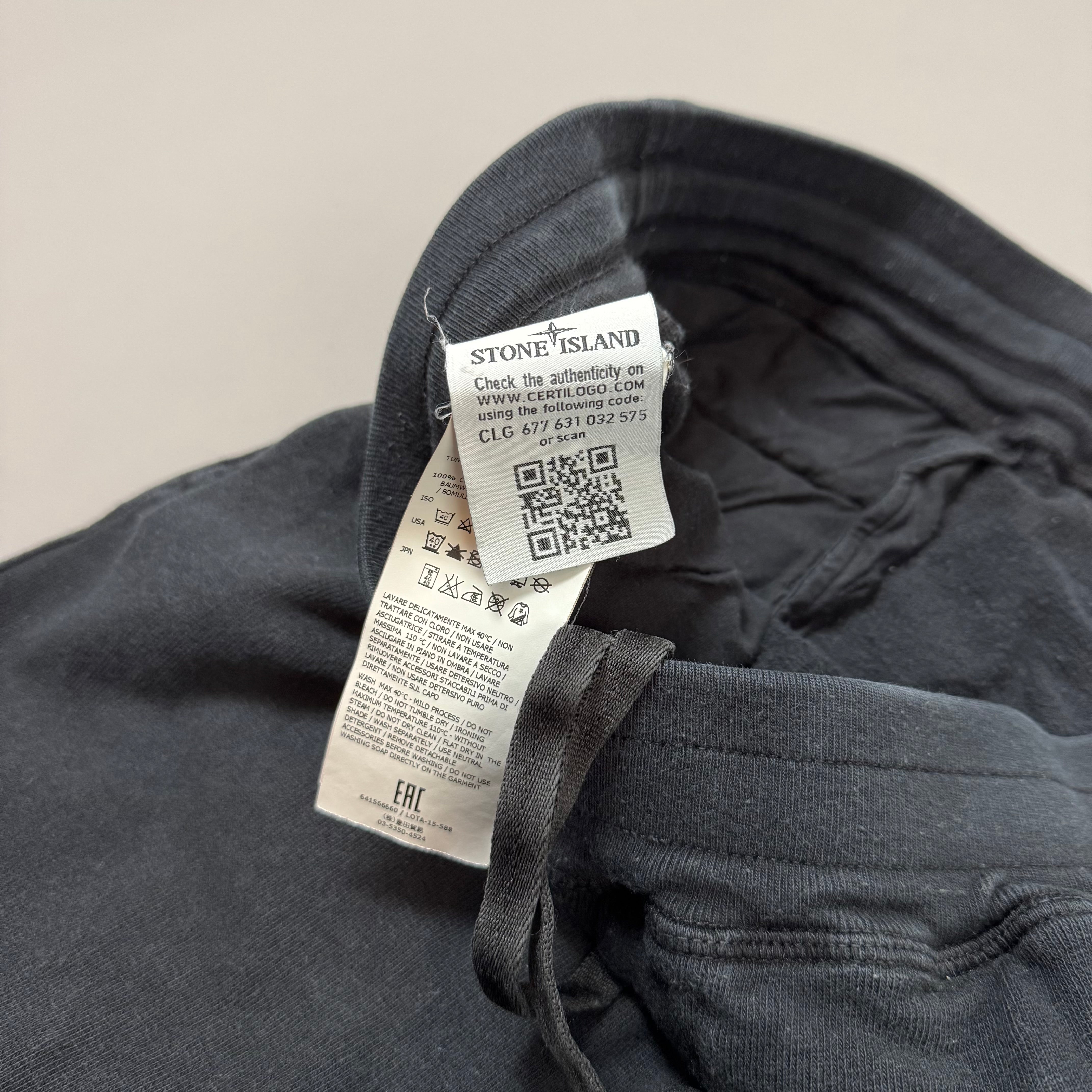 Stone Island Navy Blue Joggers - Large
