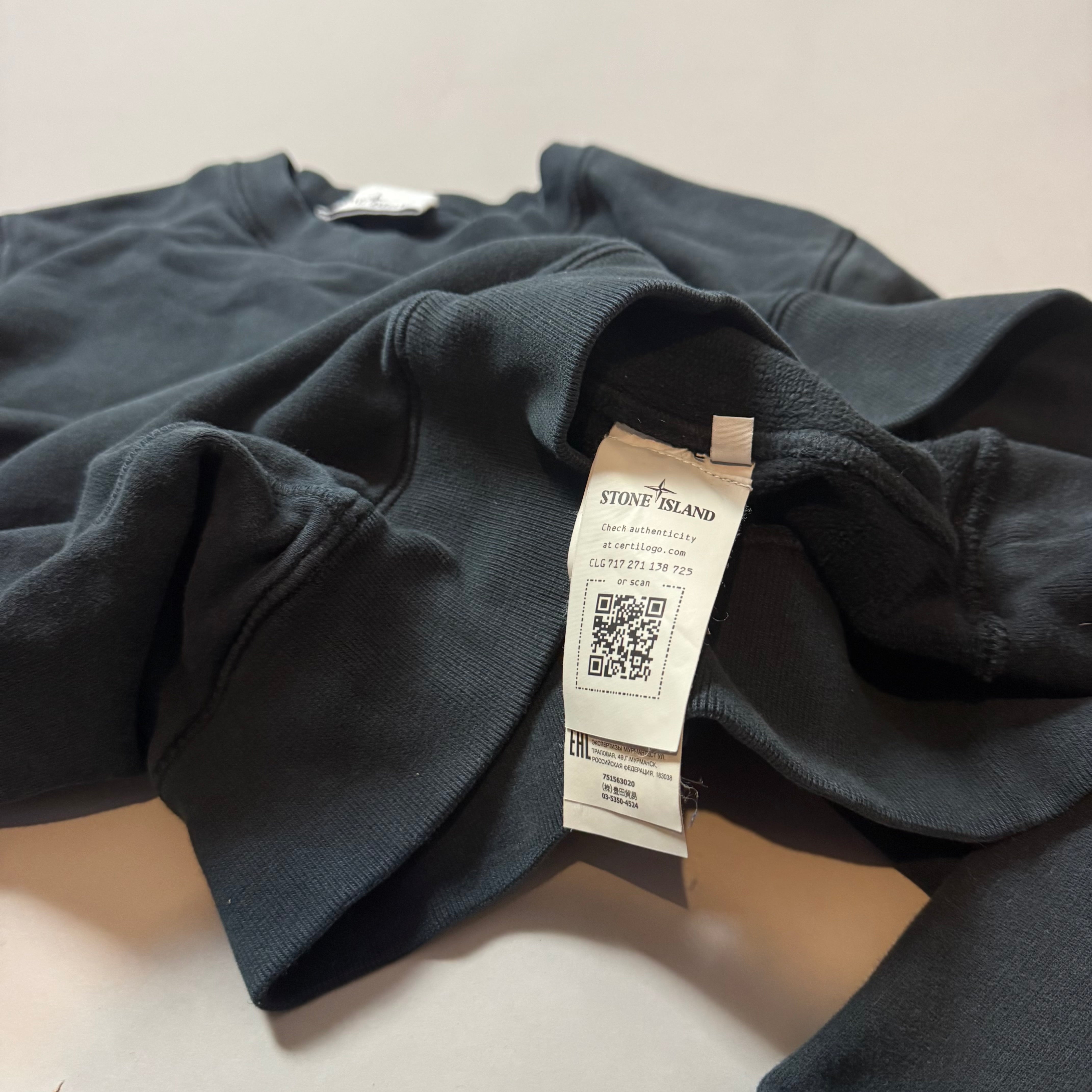 Stone Island Black Sweatshirt - Large