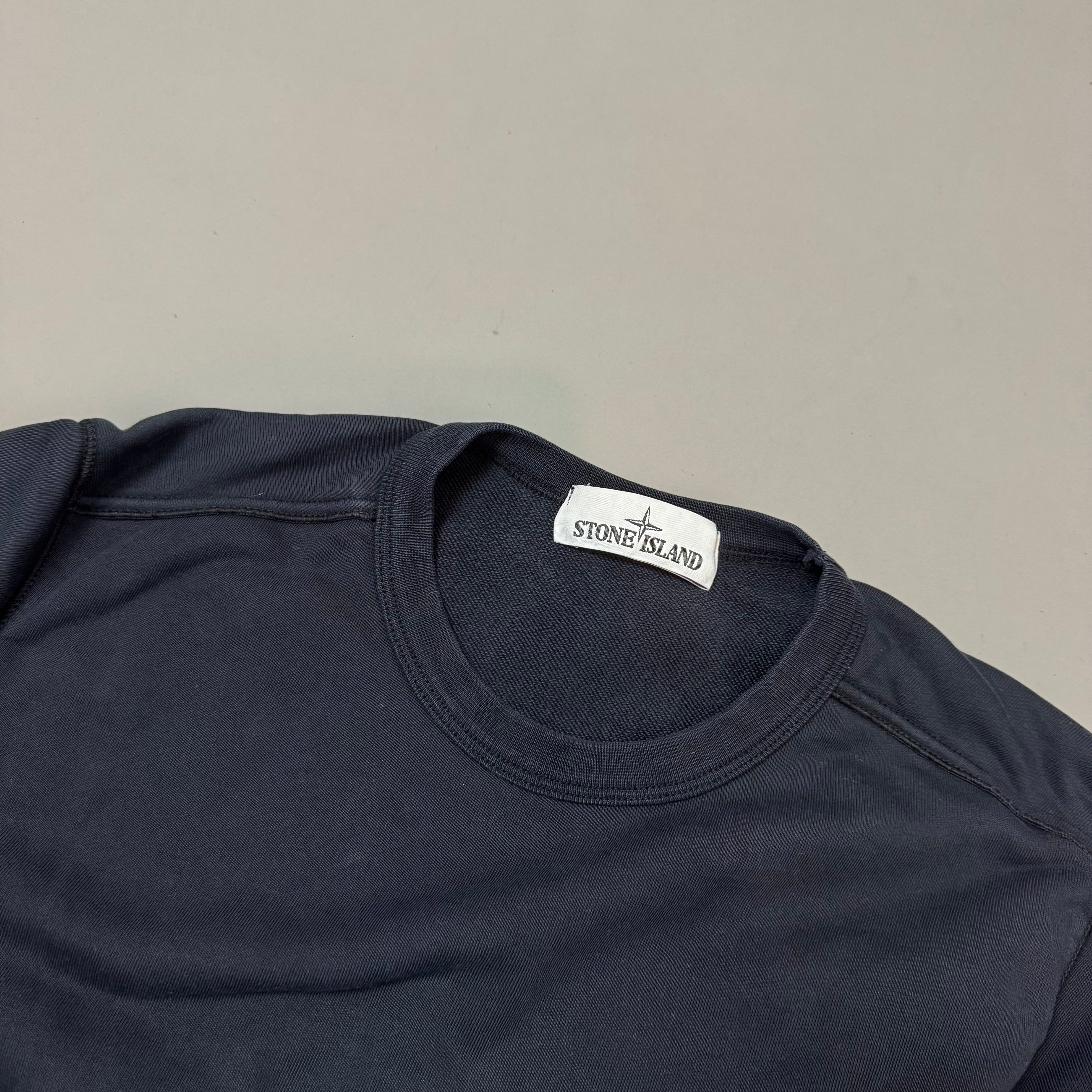 Stone Island Navy Blue Sweatshirt - Small