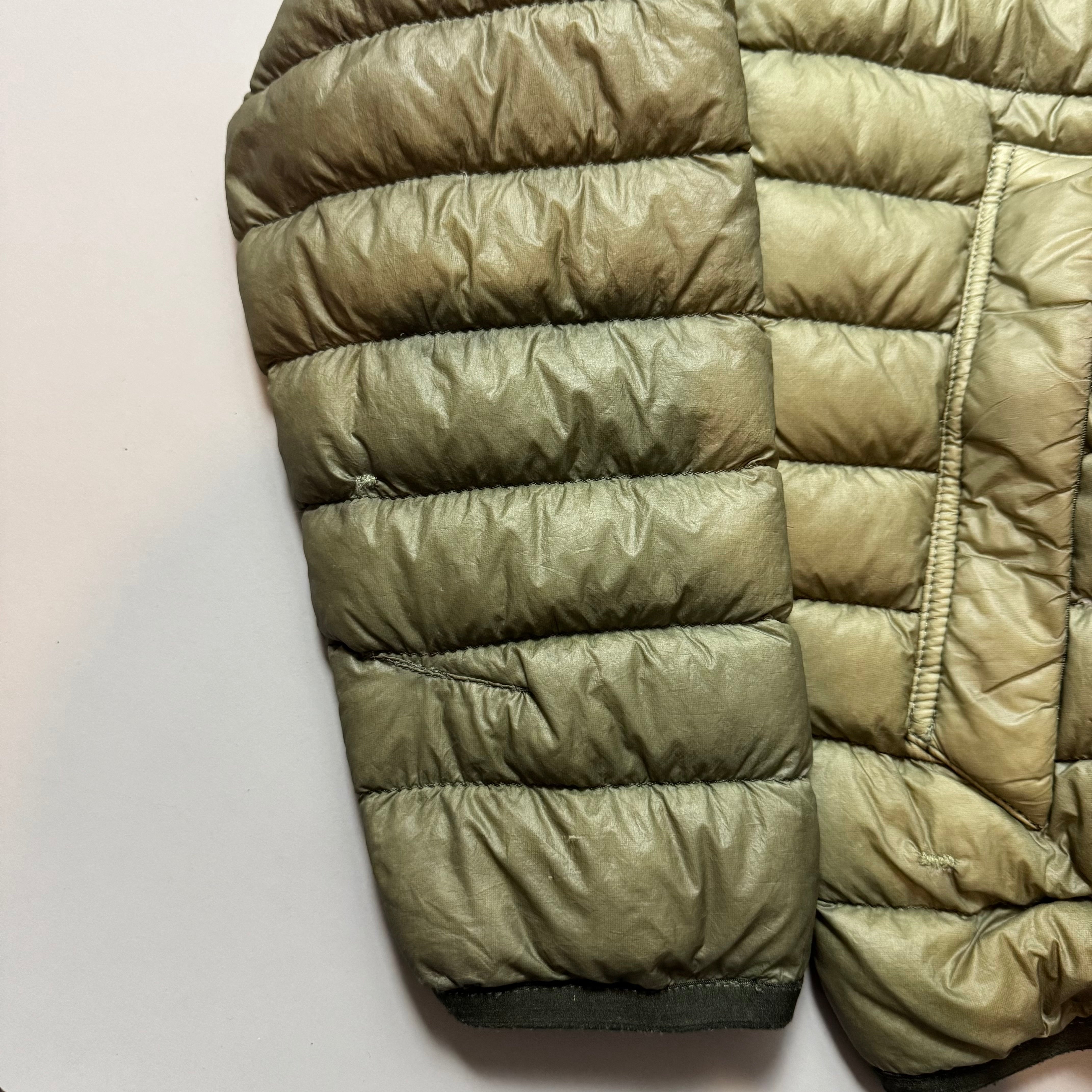 Stone Island Green Garment Dyed Micro Yarn Down Jacket - Medium