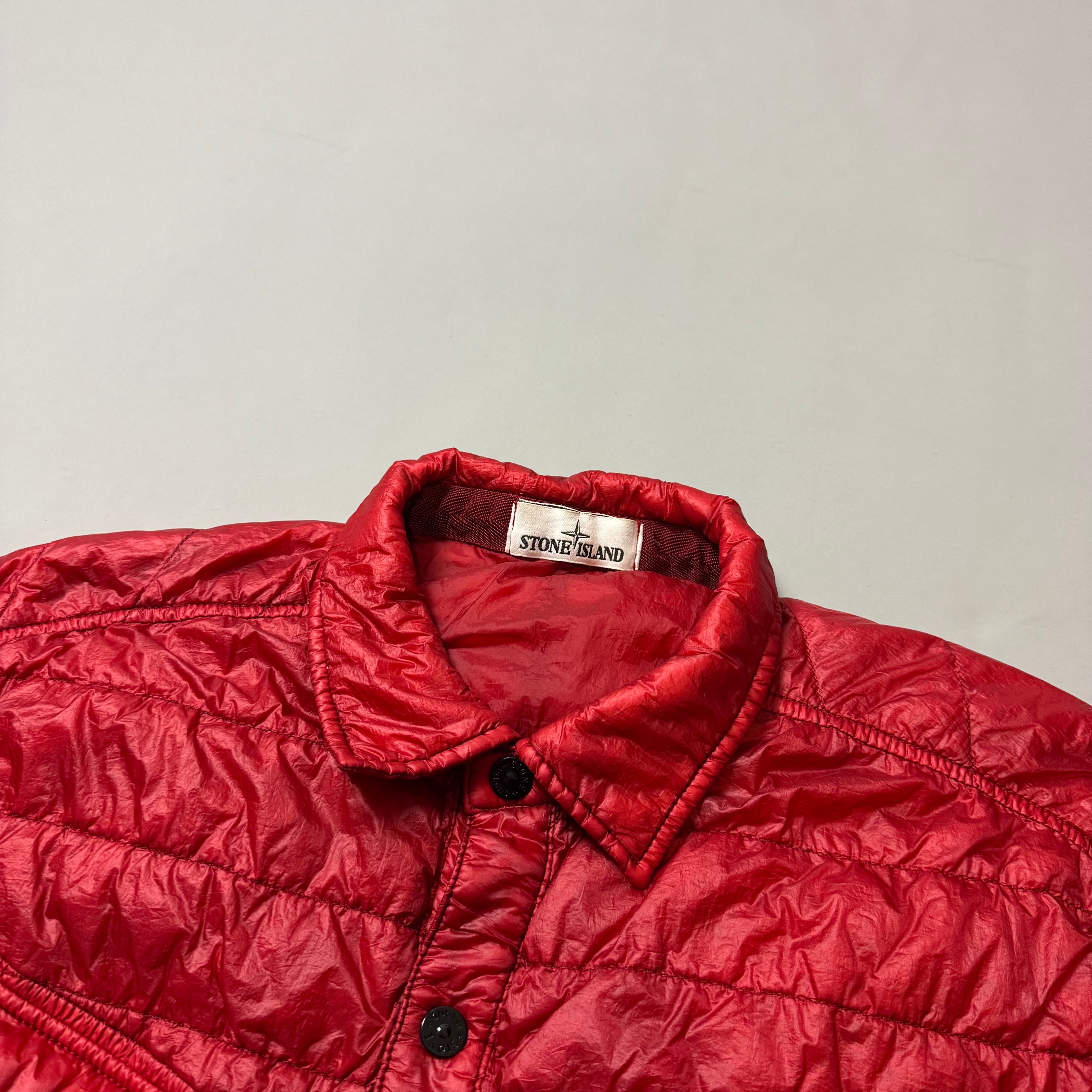 Stone Island Red Red Down Filled  Overshirt - XL