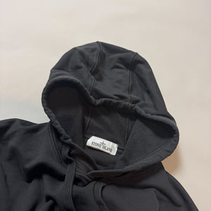 Stone Island Black Hoodie - Large