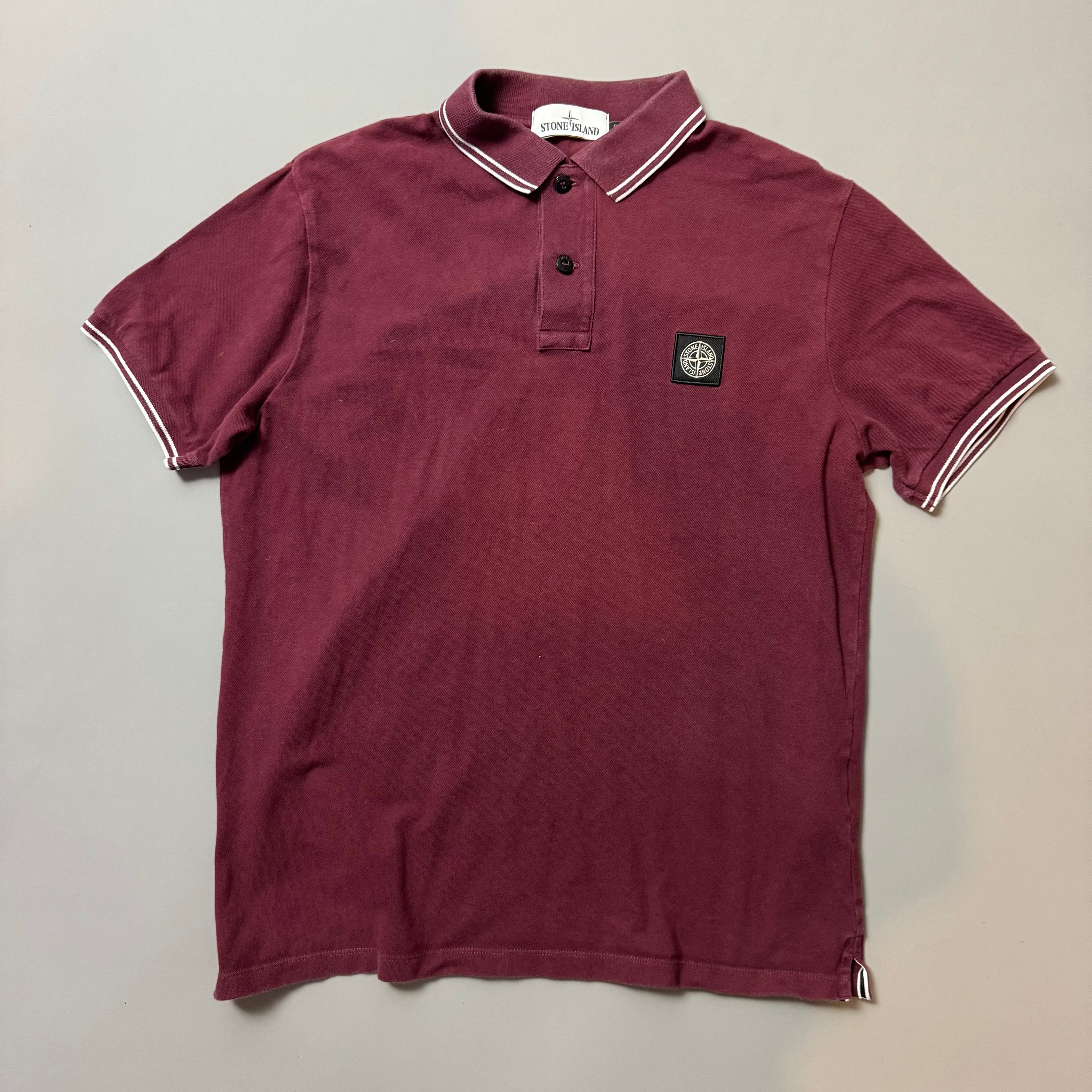Stone Island Red Polo Shirt - Large