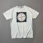 Load image into Gallery viewer, Stone Island White Logo Print T-shirt - Large
