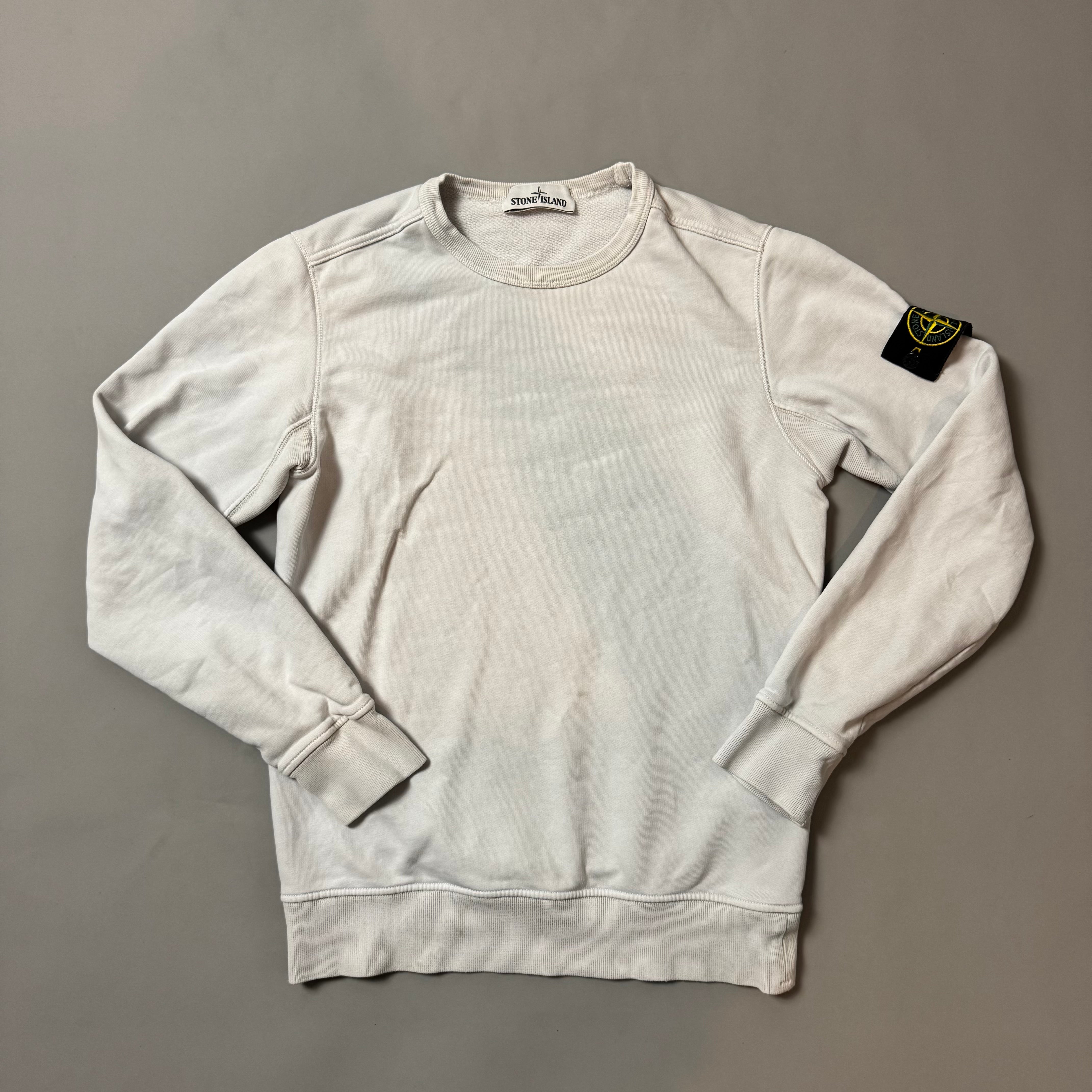 Stone Island White Sweatshirt - Small