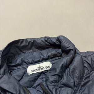 Stone Island Navy Blue Garment Dyed Down Gilet - Medium