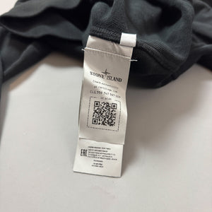 Stone Island Black Text Hoodie - Medium