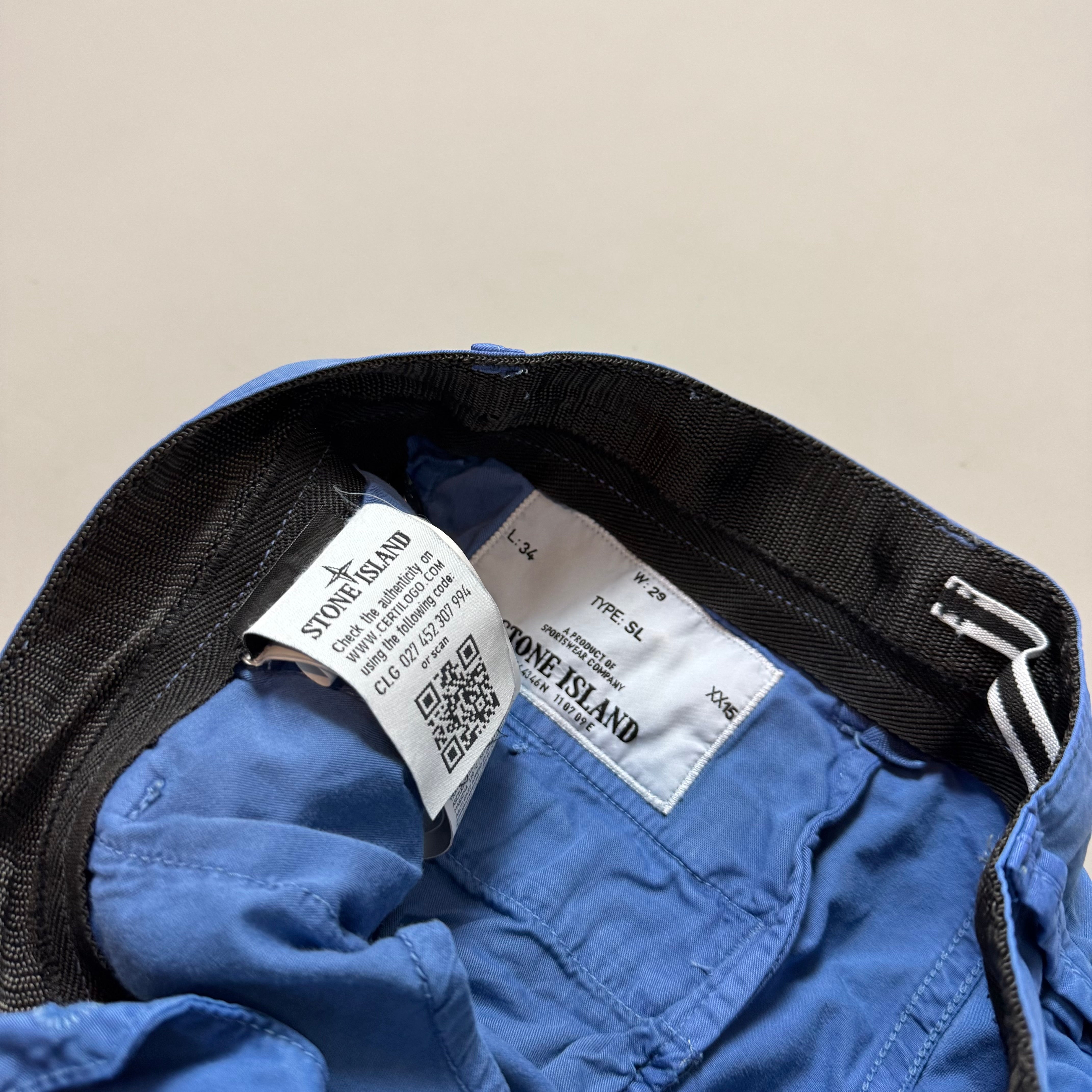 Stone Island Blue Cargo Trousers - W29