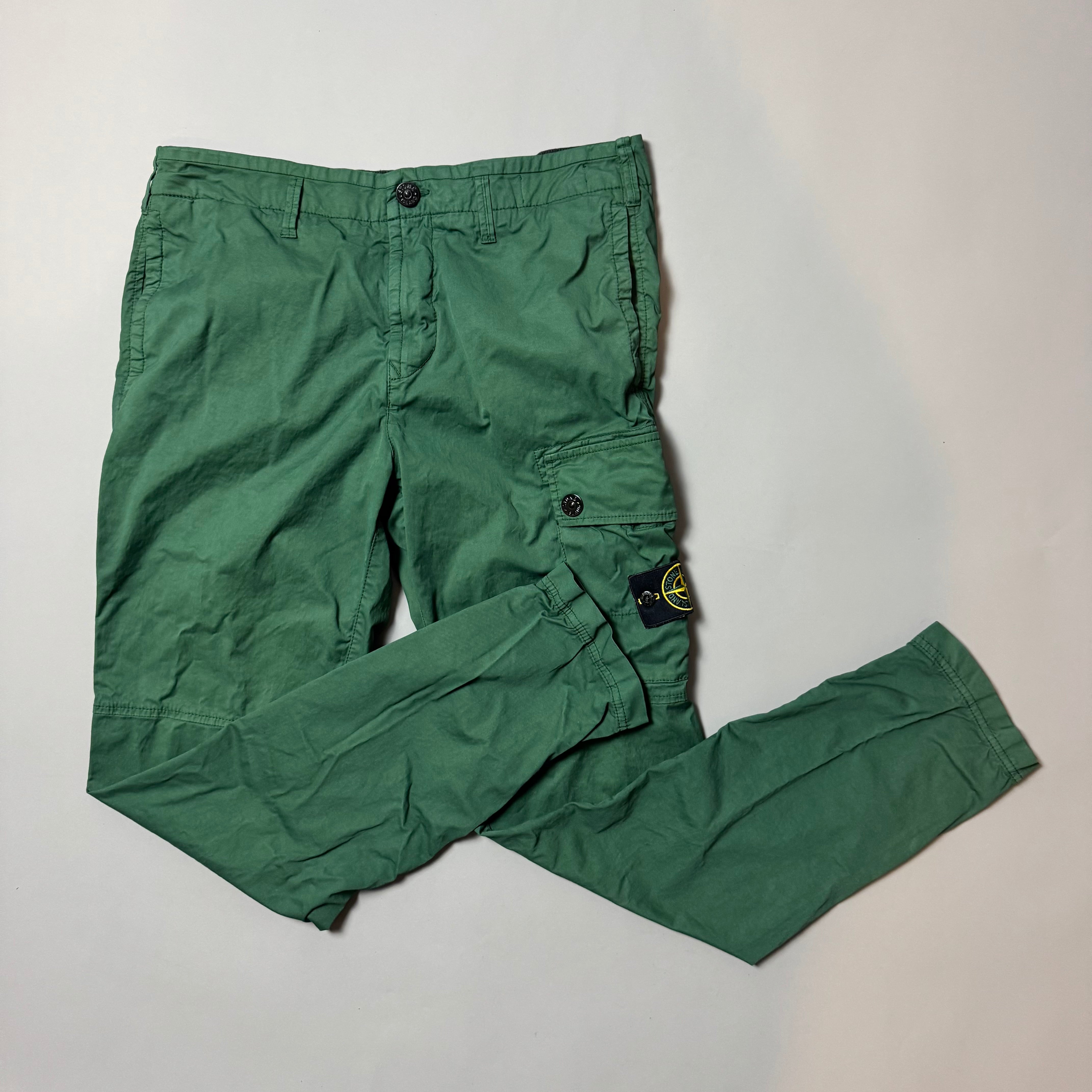 Stone Island Green Cargo Trousers - W34