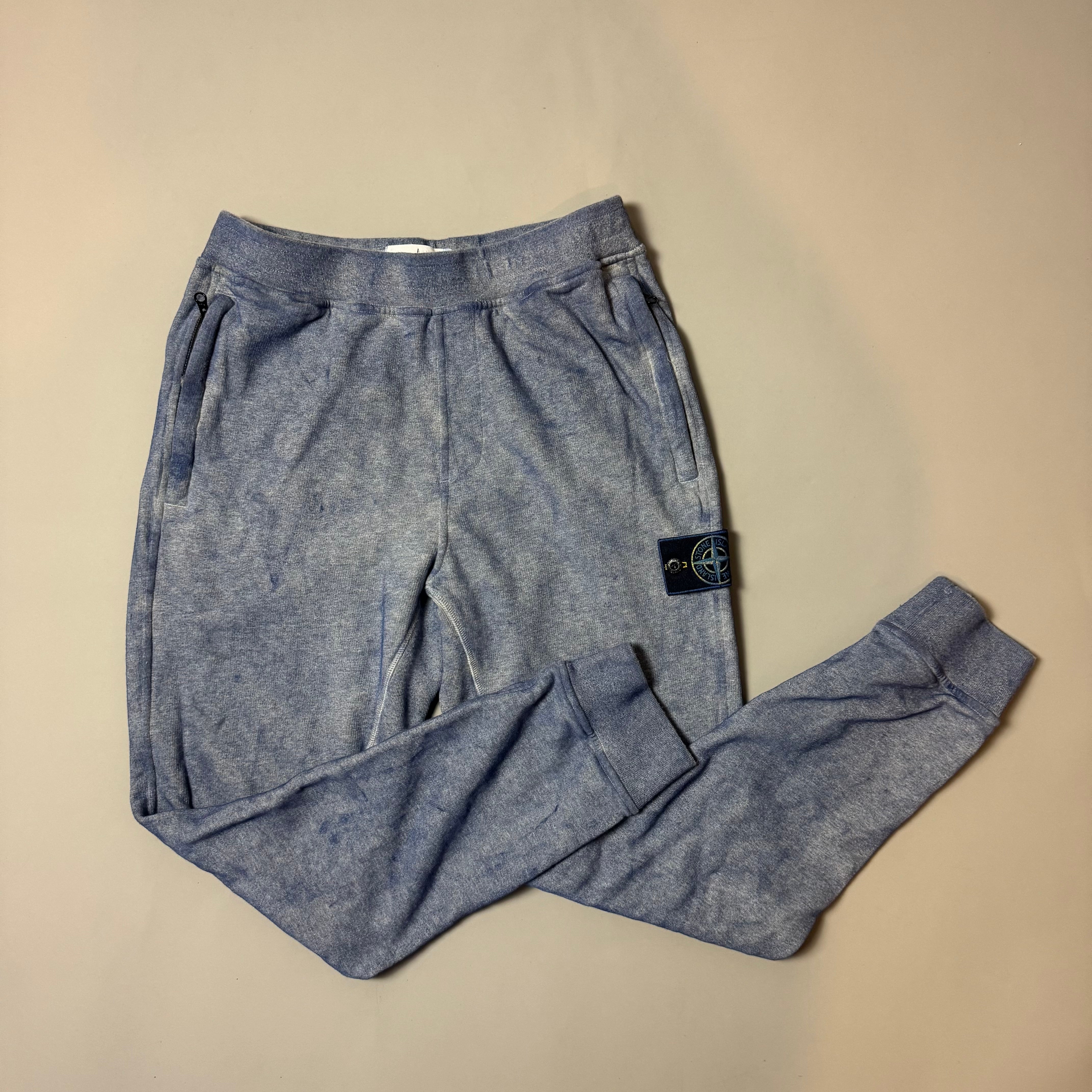 Stone Island Blue Dust Treatment Joggers - Small