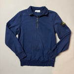 Load image into Gallery viewer, Stone Island Navy 1/4 Zip Sweatshirt - Small

