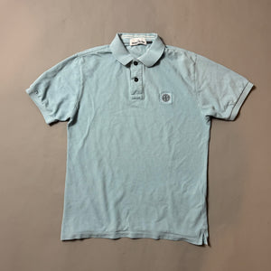 Stone Island Light Blue Polo Shirt - Medium