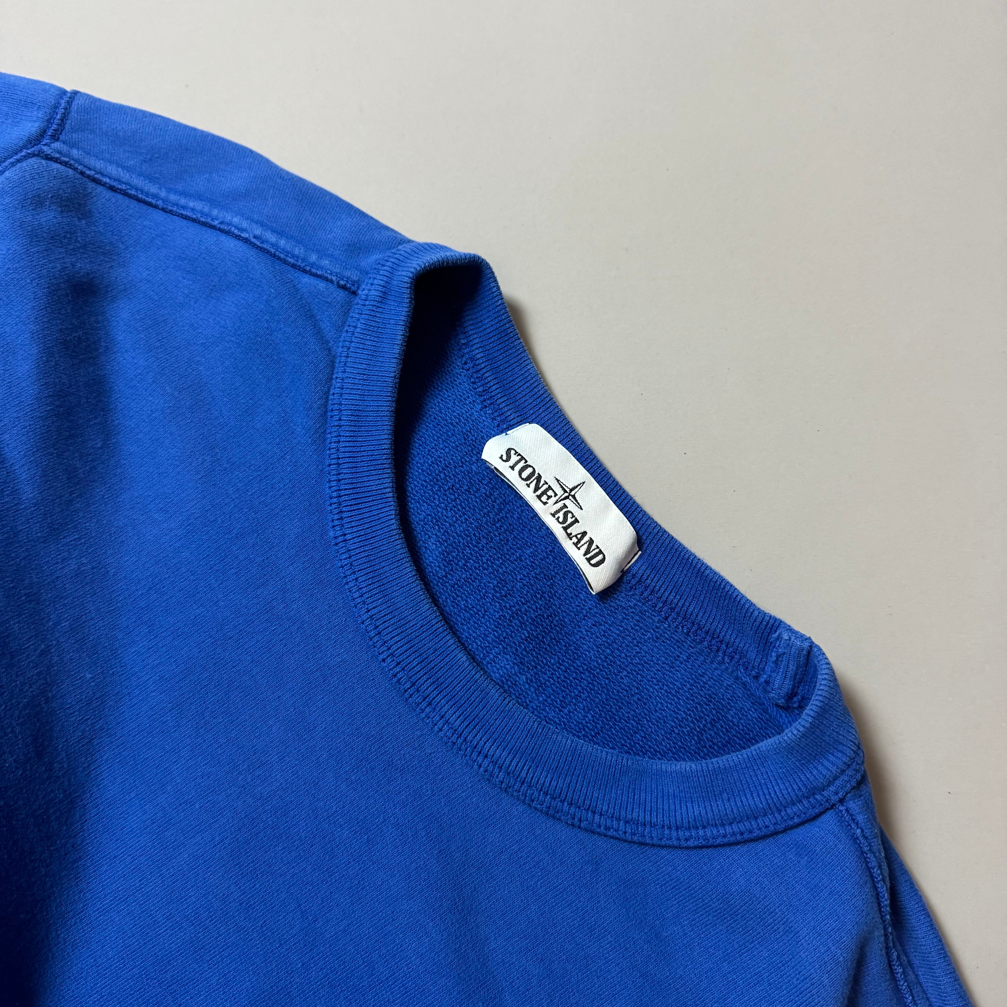 Stone Island Blue Sweatshirt - Medium