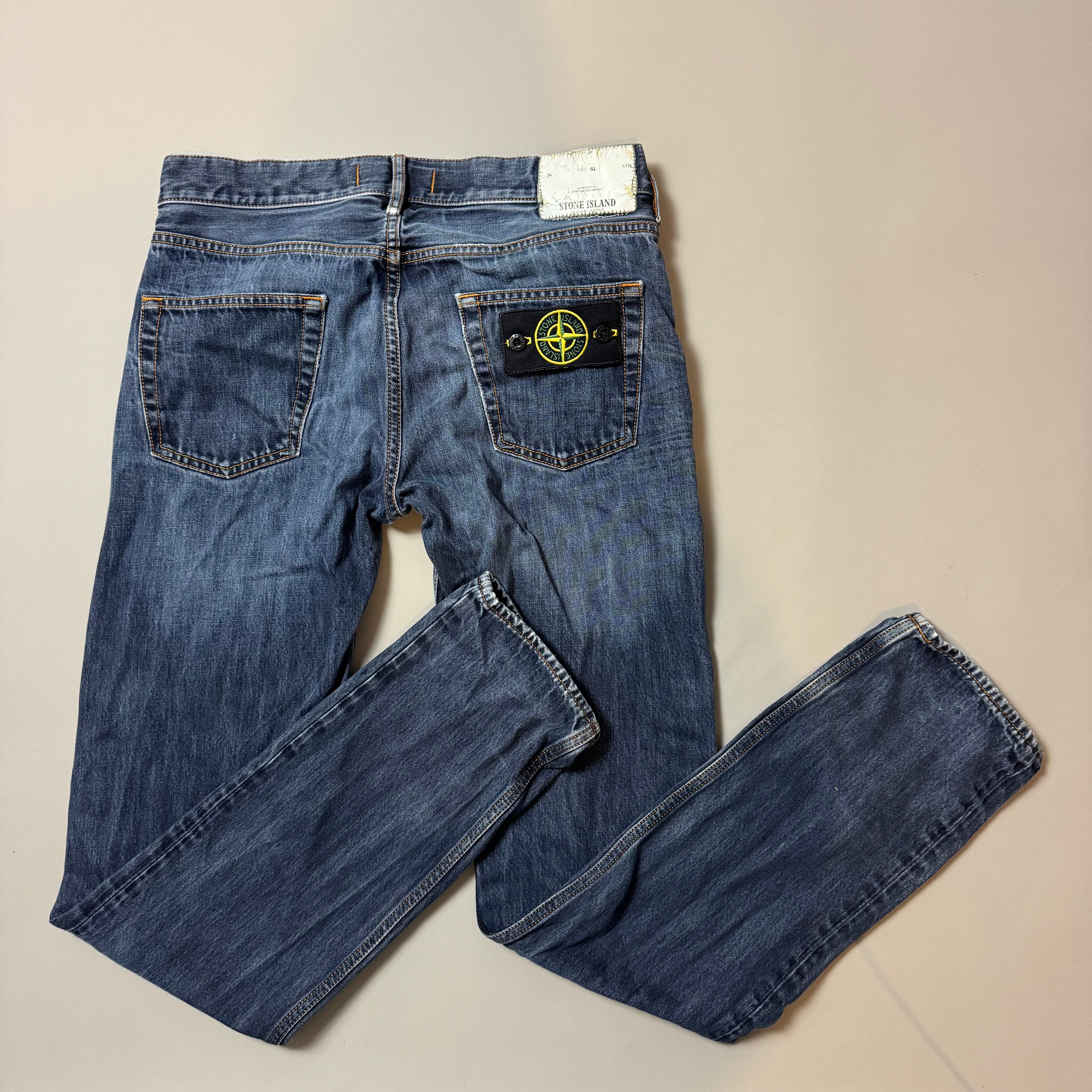 Stone Island Slim Fit Dark Wash Jeans - W30 L34