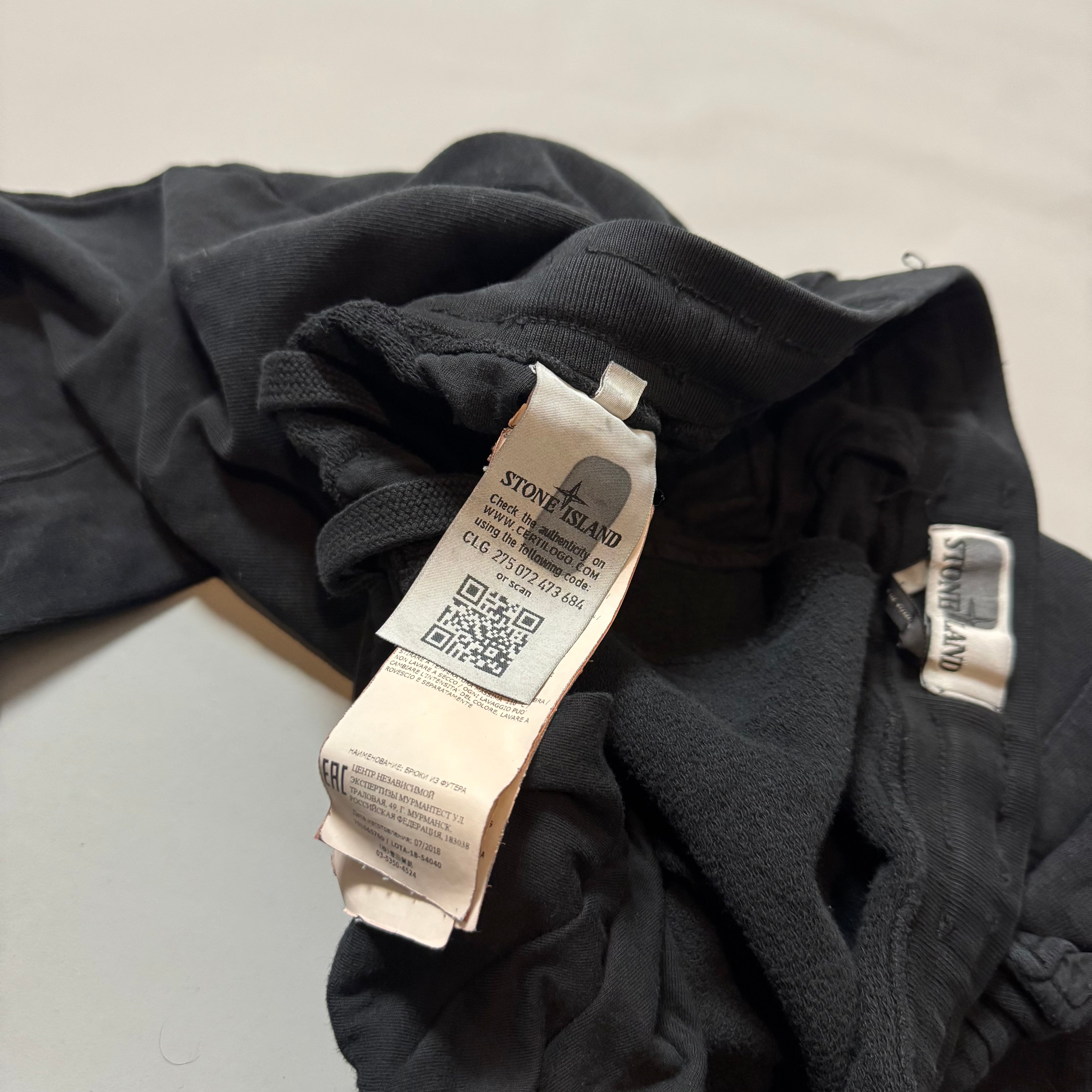 Stone Island Black Joggers - Medium
