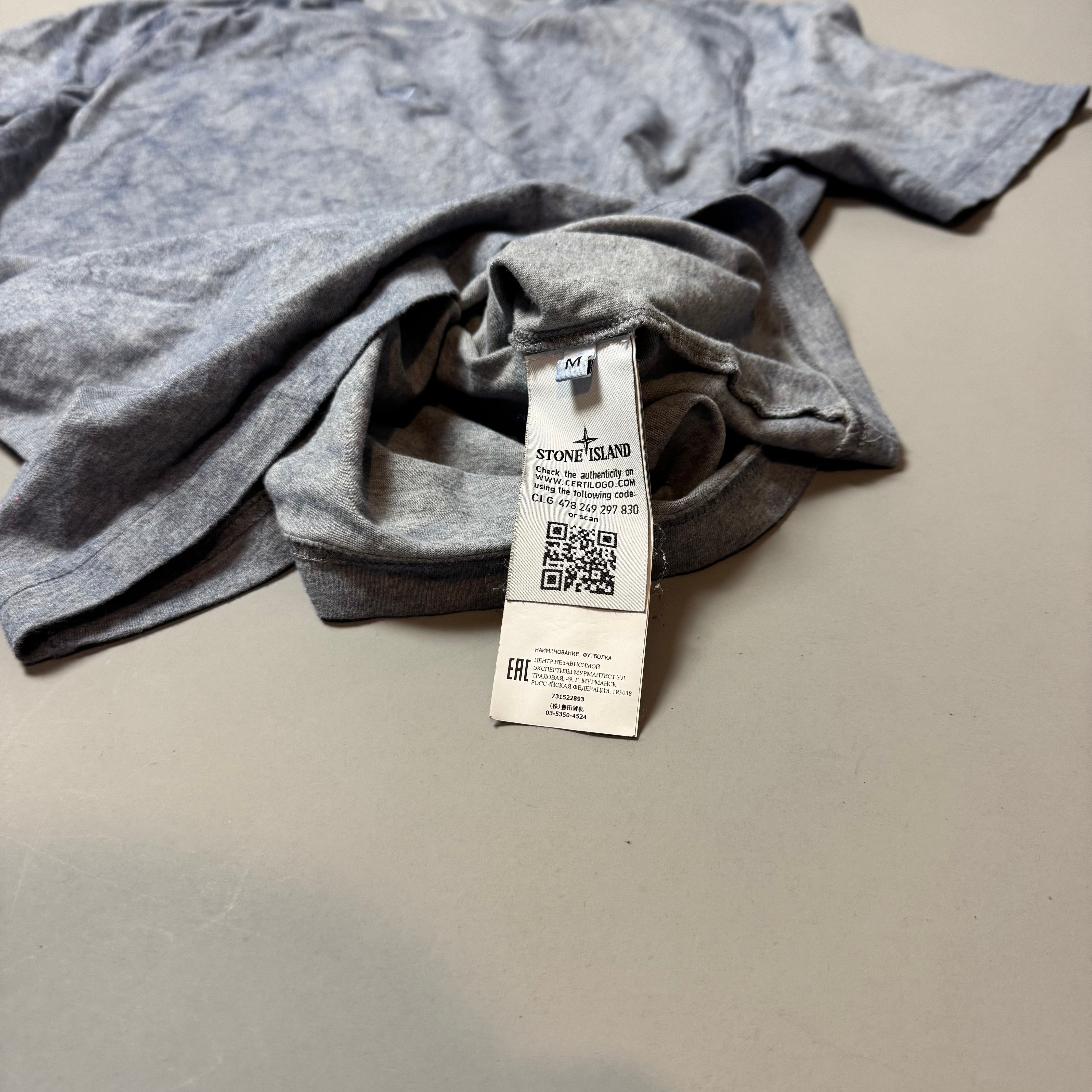 Stone Island blue Dust Treatment T-shirt - Medium