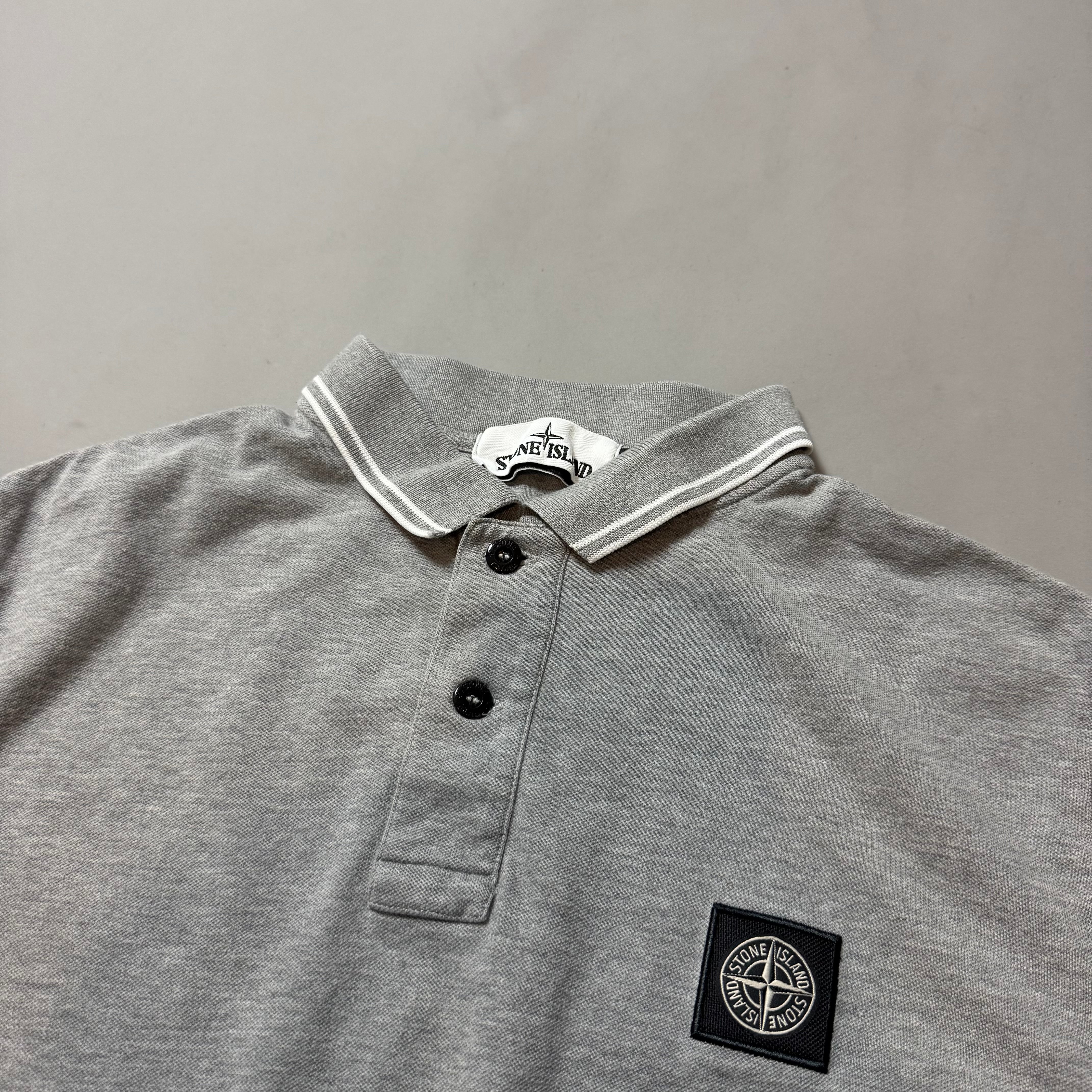 Stone Island Grey Polo Shirt - Large