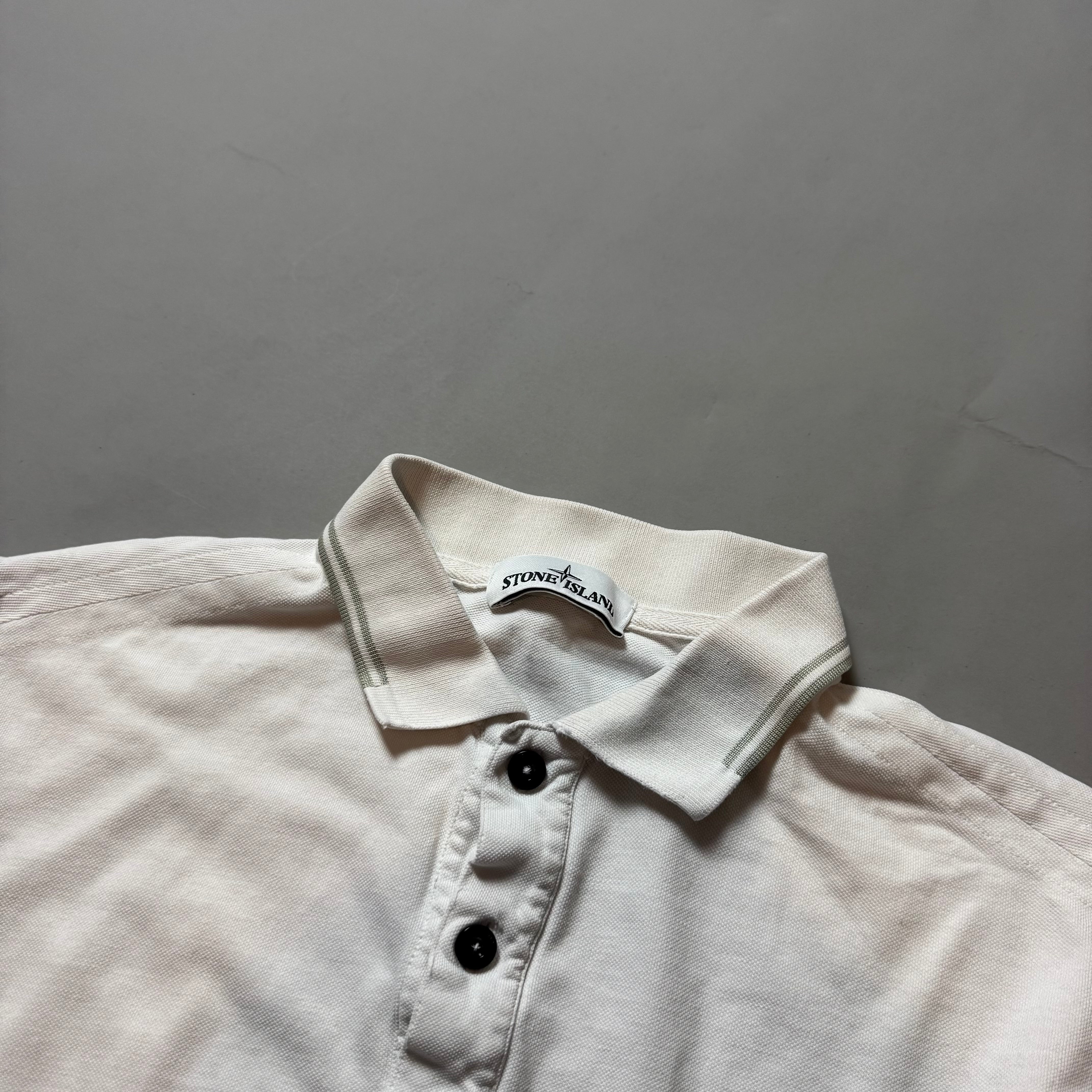Stone Island White Polo Shirt - XXL