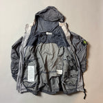 Load image into Gallery viewer, Stone Island Silver Nylon Metal Watro Shimmer Hooded Jacket - Medium
