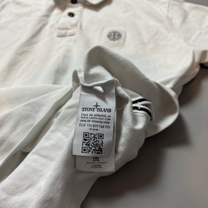 Stone Island White Polo Shirt - Medium