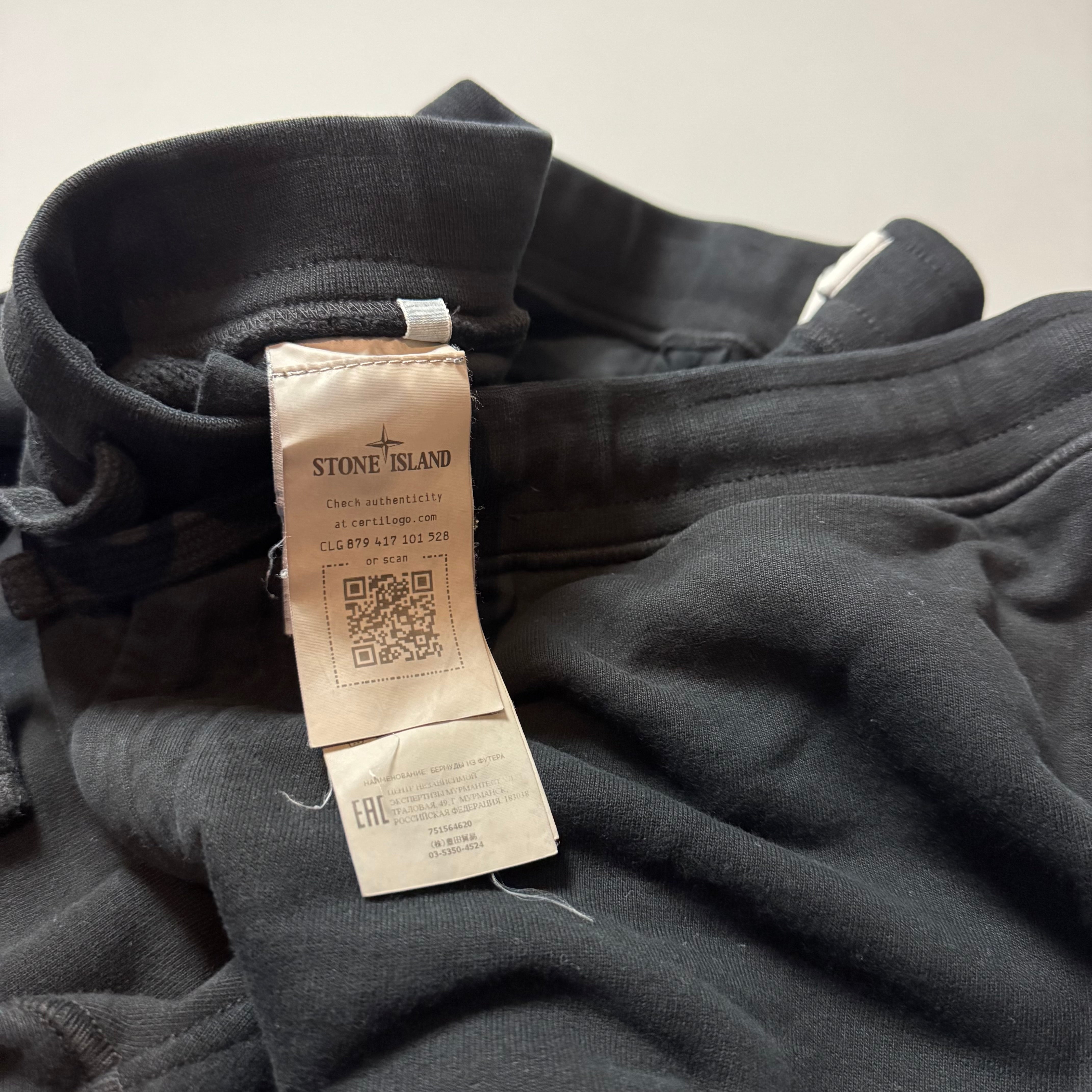 Stone Island Black Cotton Shorts - XXL