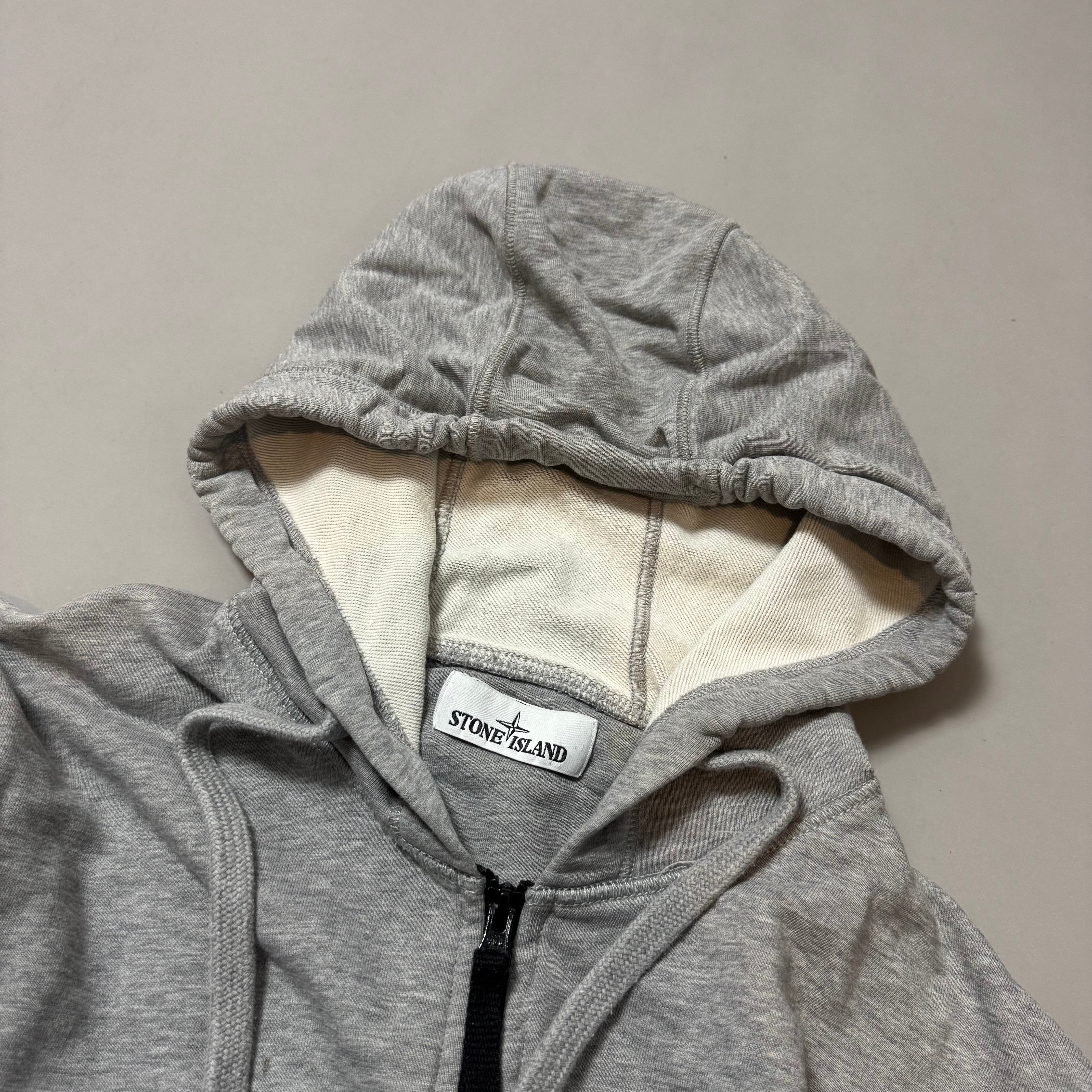 Stone Island Grey Zip Up Hoodie - XL