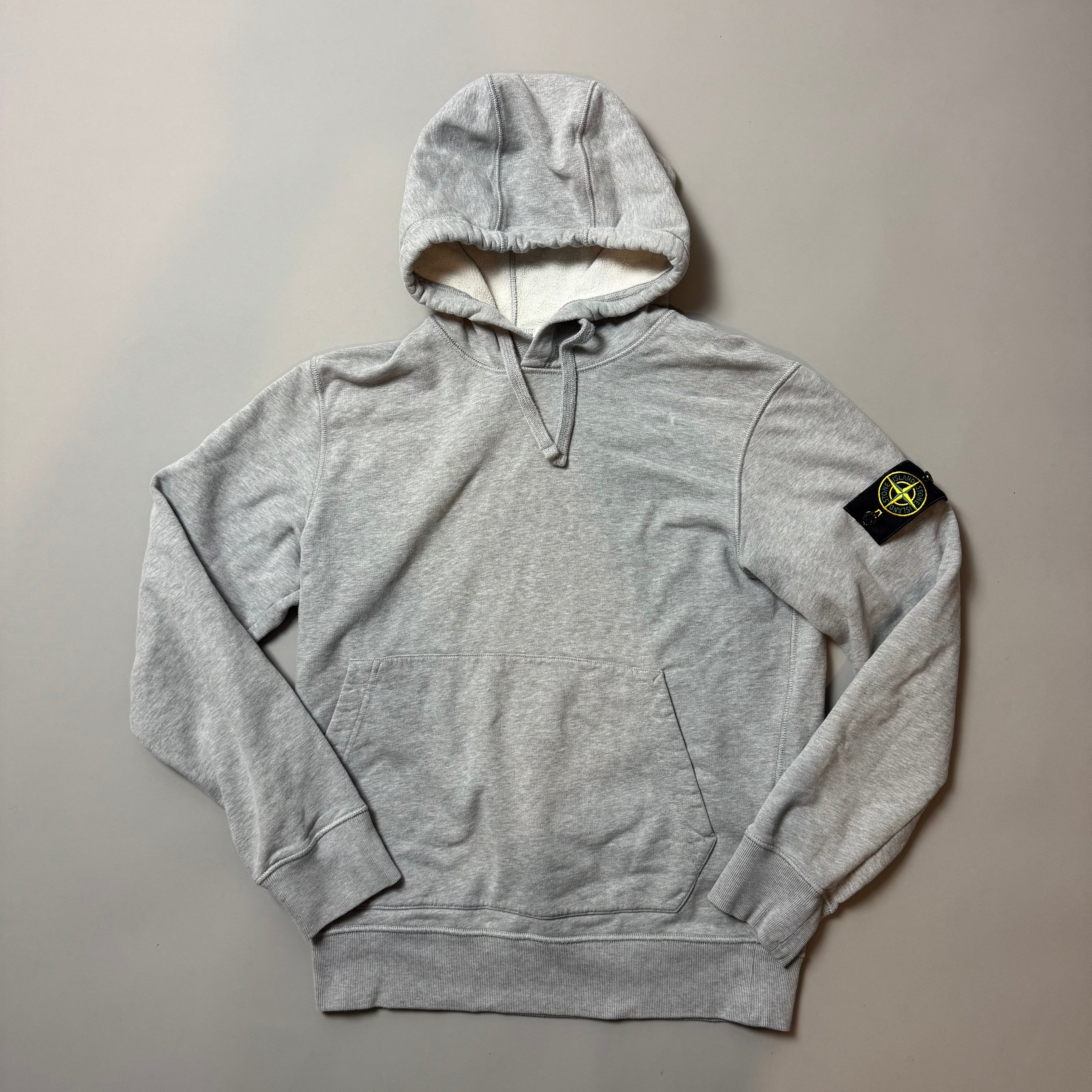 Stone Island Grey Hoodie - Medium